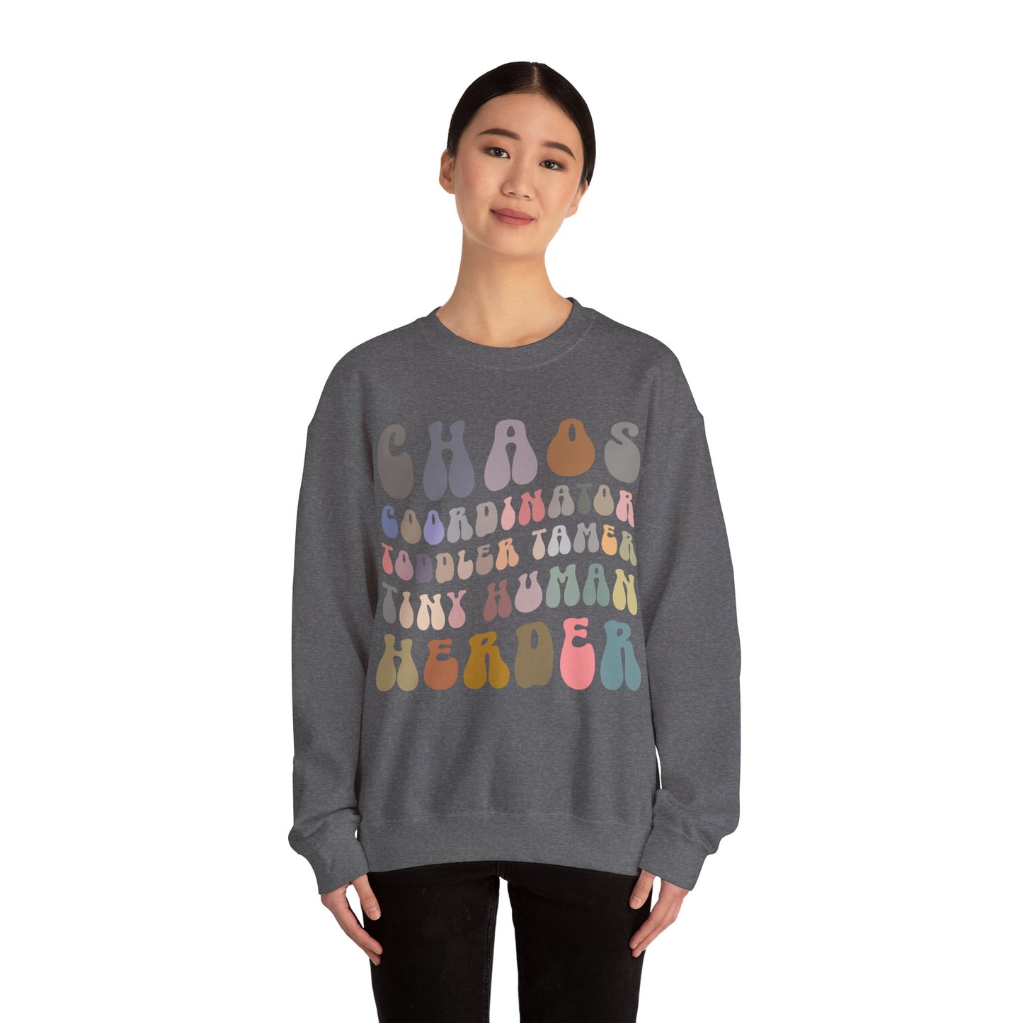 Chaos Coordinator Toddler Tamer Tiny Human Herder Sweatshirt, Kindergarten Teacher Sweatshirt, Toddler Sweatshirt, Mom Sweatshirt, S1282