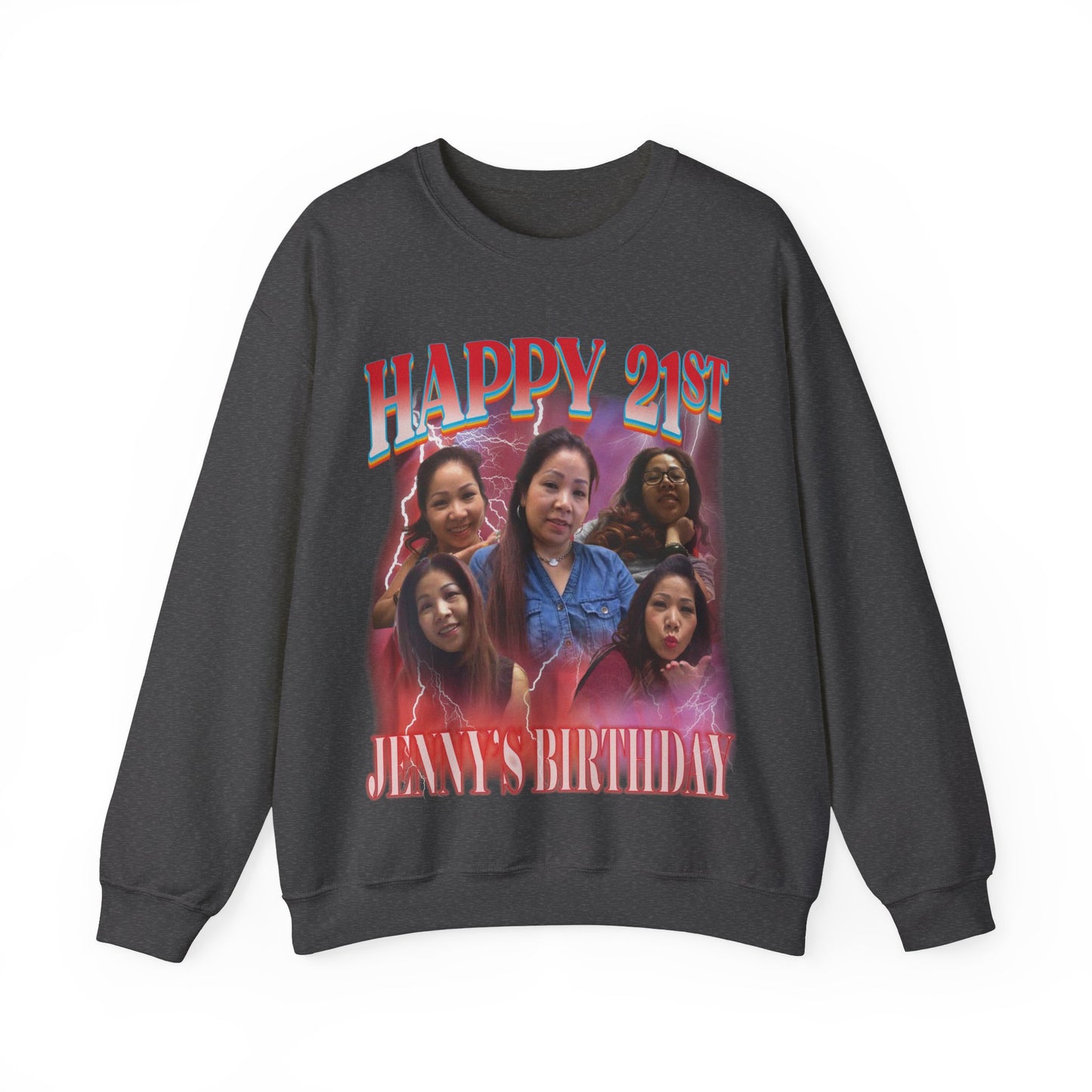 Custom 21st birthday sweatshirt, Custom Bootleg Rap sweatshirt, 21st birthday gifts, Vintage Graphic Sweatshirt, 18th birthday gift, S1447