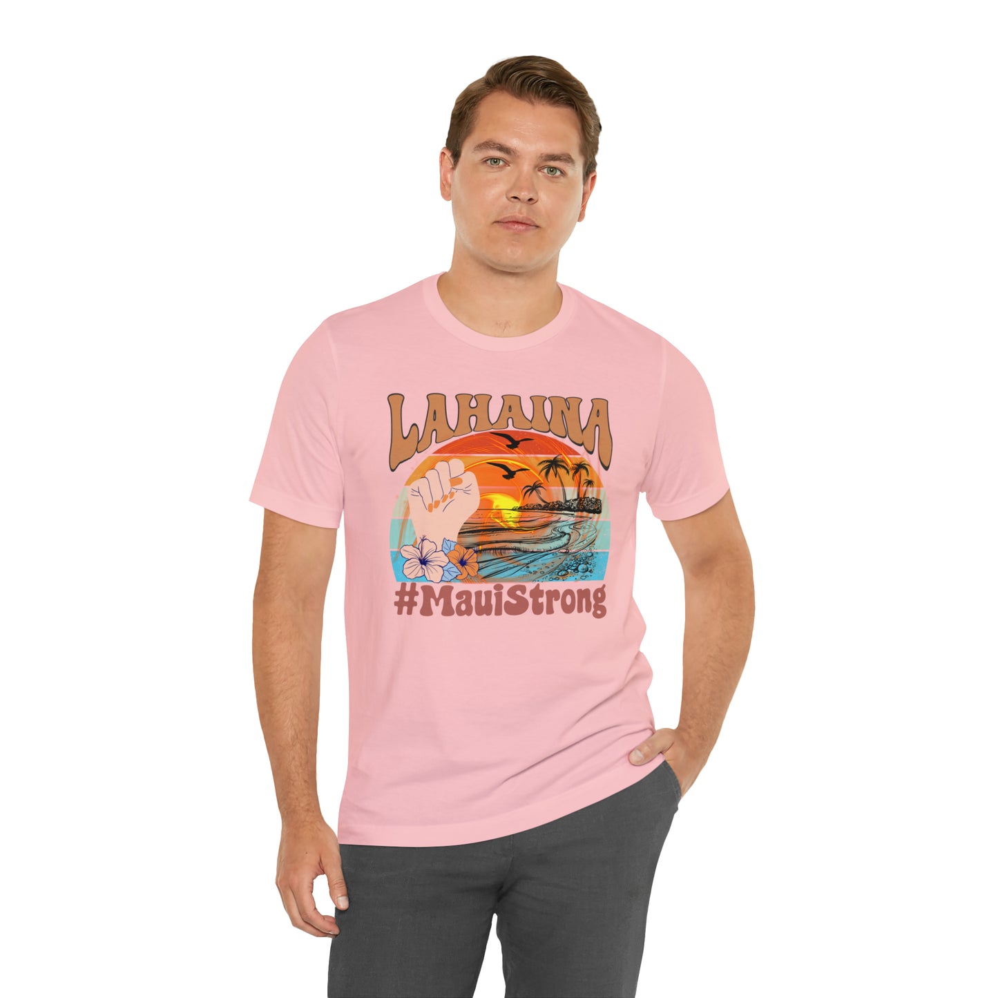 Maui Strong Shirt, Lahaina Banyan Tree T-Shirt, Maui Hawaii Shoreline Tshirt, Profits Donated Support Maui Fire, T598