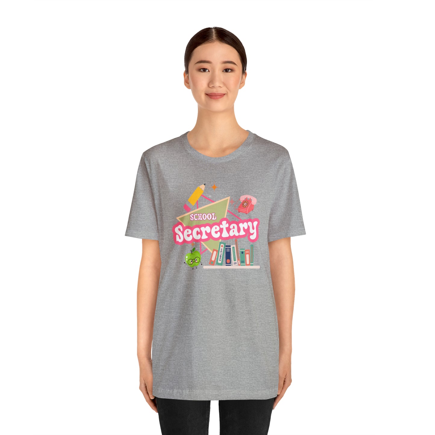 School Secretary shirt, 90s shirt, 90s teacher shirt, colorful school secretary shirt, colorful school shirt, T543