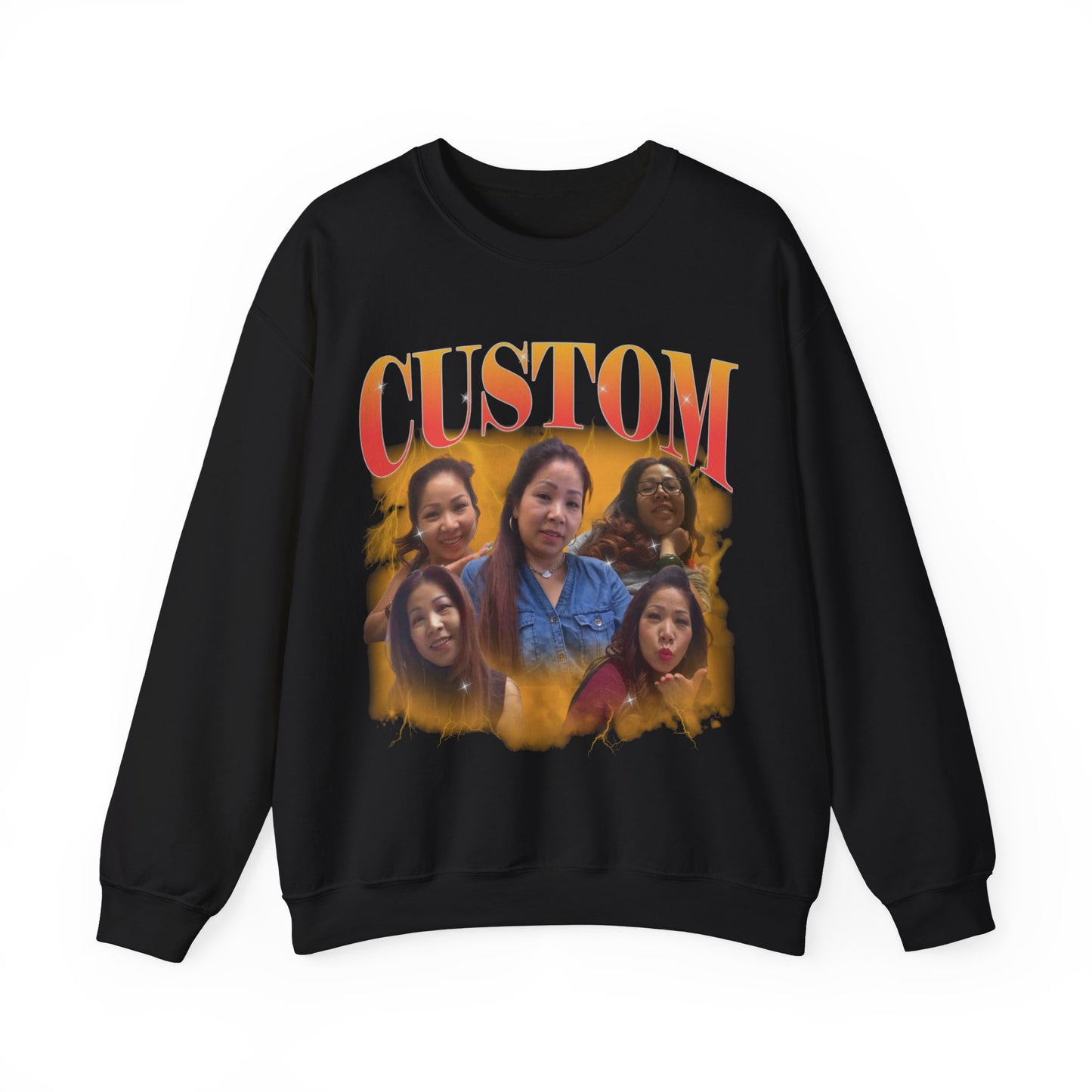 Custom Your Own Bootleg Tee, Retro Custom Bootleg Rap Tee, Custom Photo Sweatshirt, Insert Your Design Vintage Graphic 90s Sweatshirt, S1379