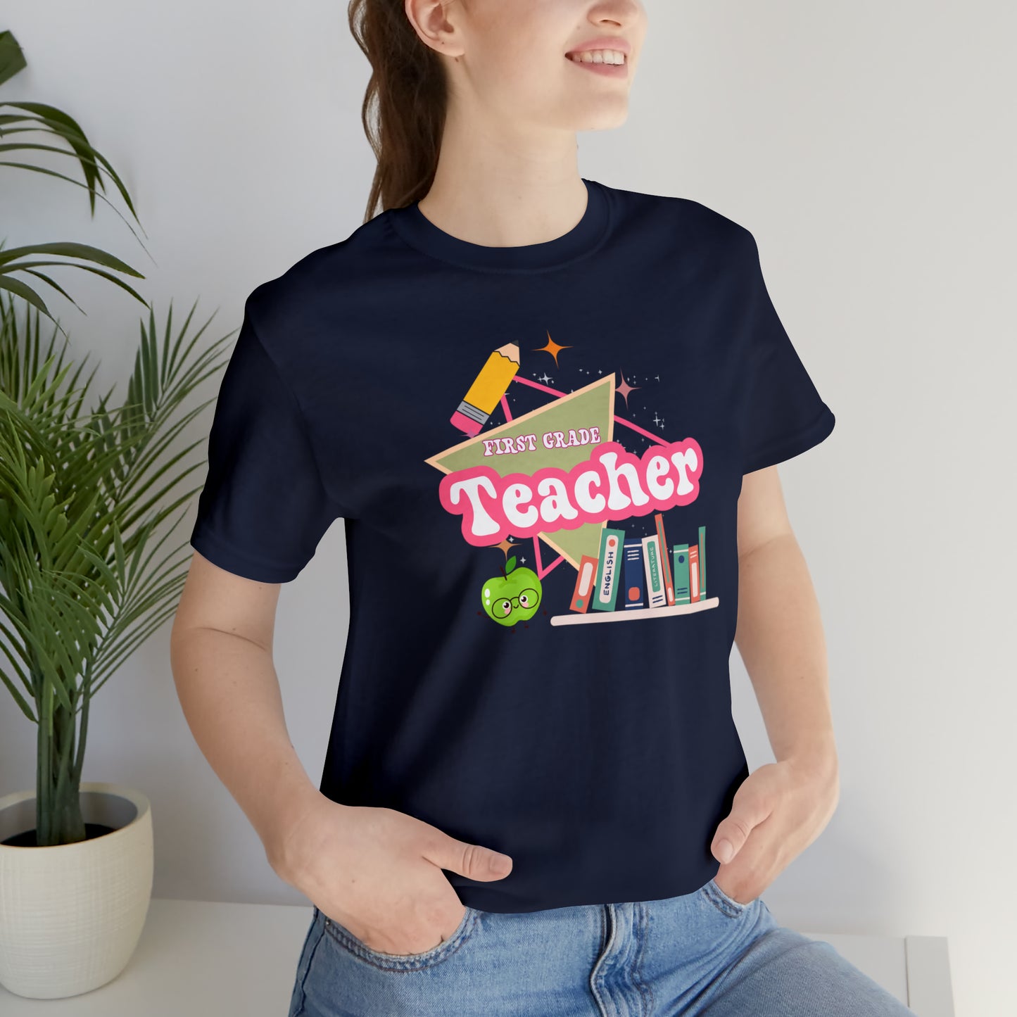 First grade teacher shirt, 1st grade shirt, 90s shirt, 90s teacher shirt, colorful school shirt, colorful teacher shirt, T542