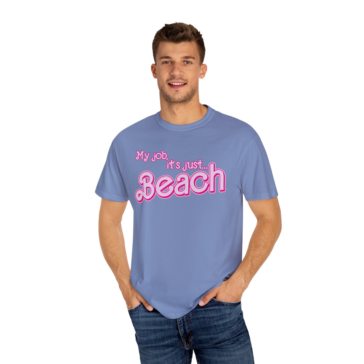 My Job Is Beach Shirt Tee , Beach Shirt Actually, My Job It Is Just Beach Shirt, Hot Pink Lady Shirt, Funny Gift For Beach Tee, CC805