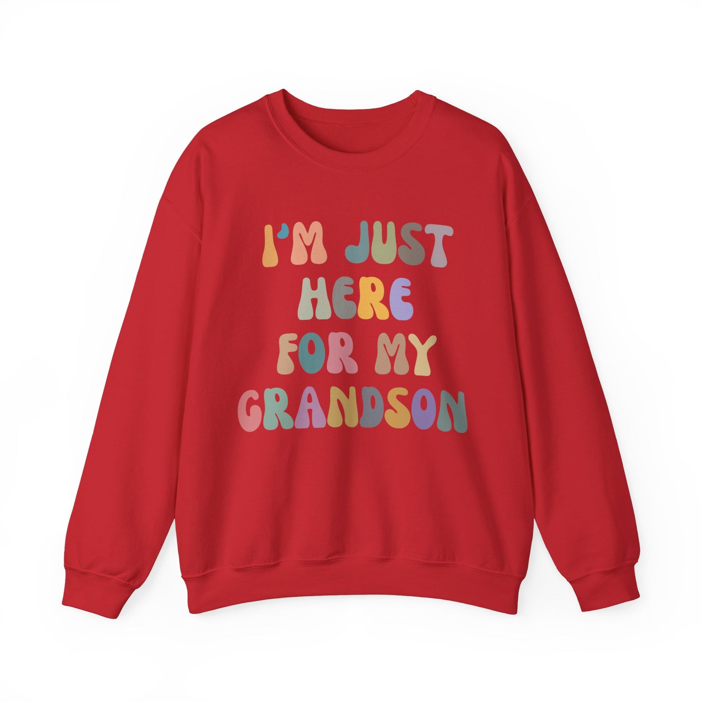 I'm Just Here for My Grandson Sweatshirt, Best Grandmother Sweatshirt, Supportive Grandma Sweatshirt, Gift for Granny from Grandson, S1073