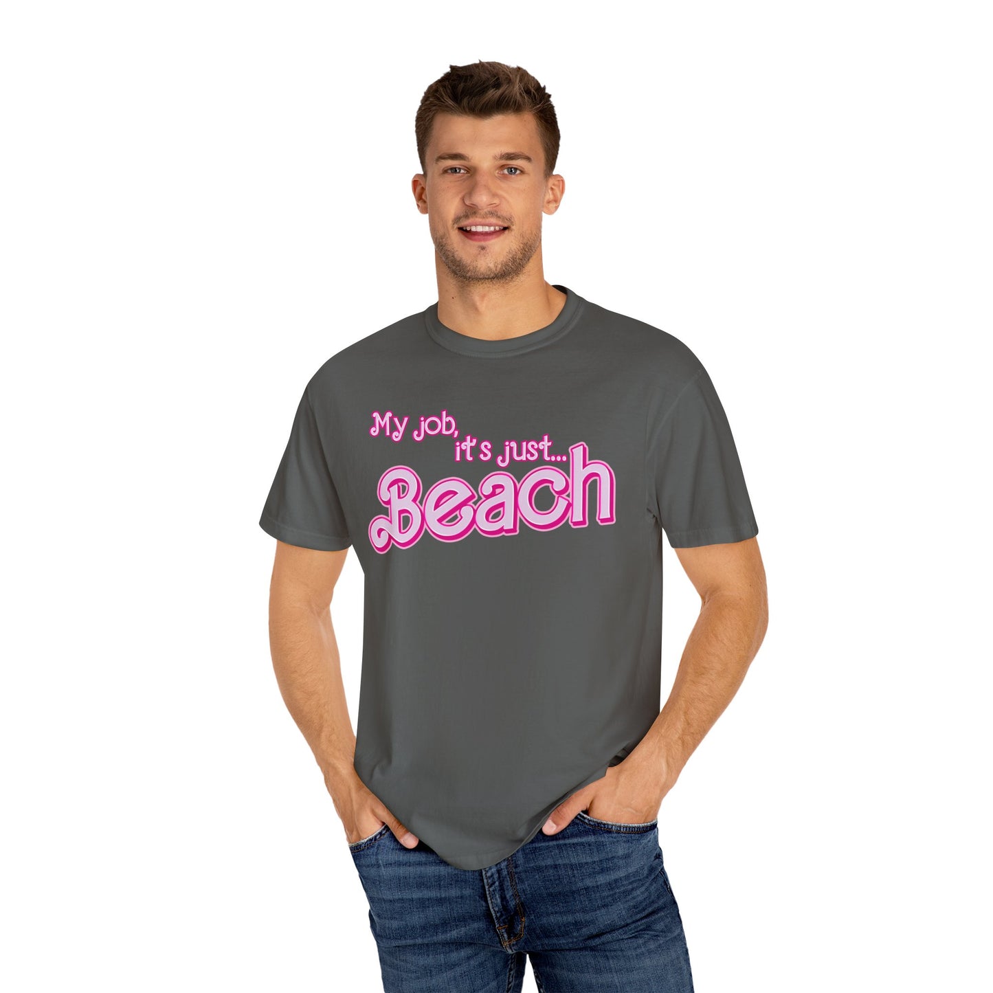 My Job Is Beach Shirt Tee , Beach Shirt Actually, My Job It Is Just Beach Shirt, Hot Pink Lady Shirt, Funny Gift For Beach Tee, CC805