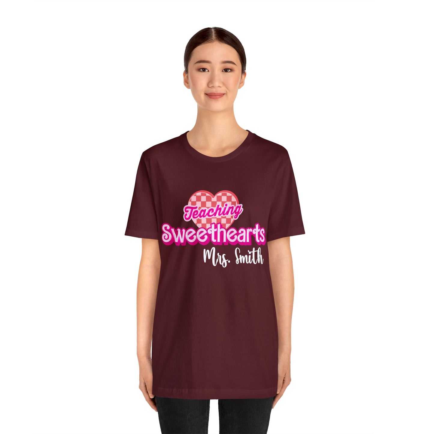 Personalized Teaching Sweethearts Valentines Day Shirt, Teacher Valentine's Day Shirts for Teachers, Gift Sweater for Hearts Day, T1274