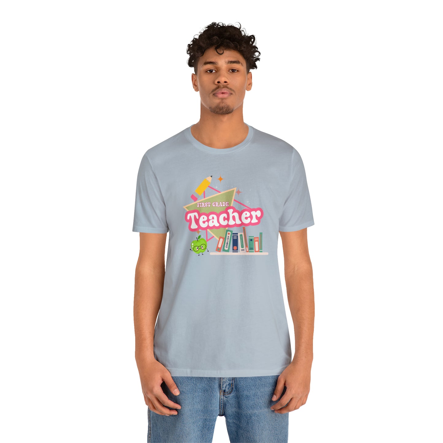 First grade teacher shirt, 1st grade shirt, 90s shirt, 90s teacher shirt, colorful school shirt, colorful teacher shirt, T542