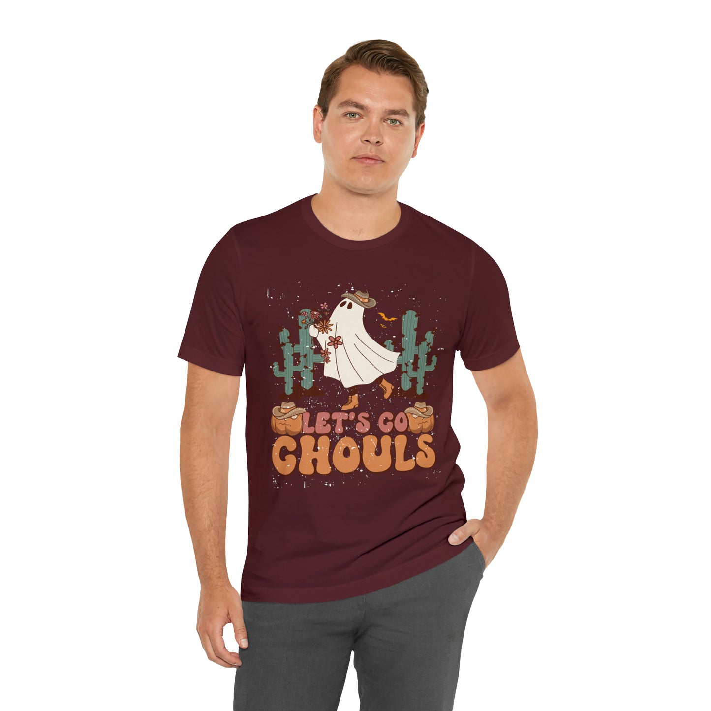 Lets Go Ghouls Shirt, Spooky Season Tee, Retro Halloween Cowgirl Shirt, Cowgirl Halloween Shirt, Vintage Ghost Shirt, T762