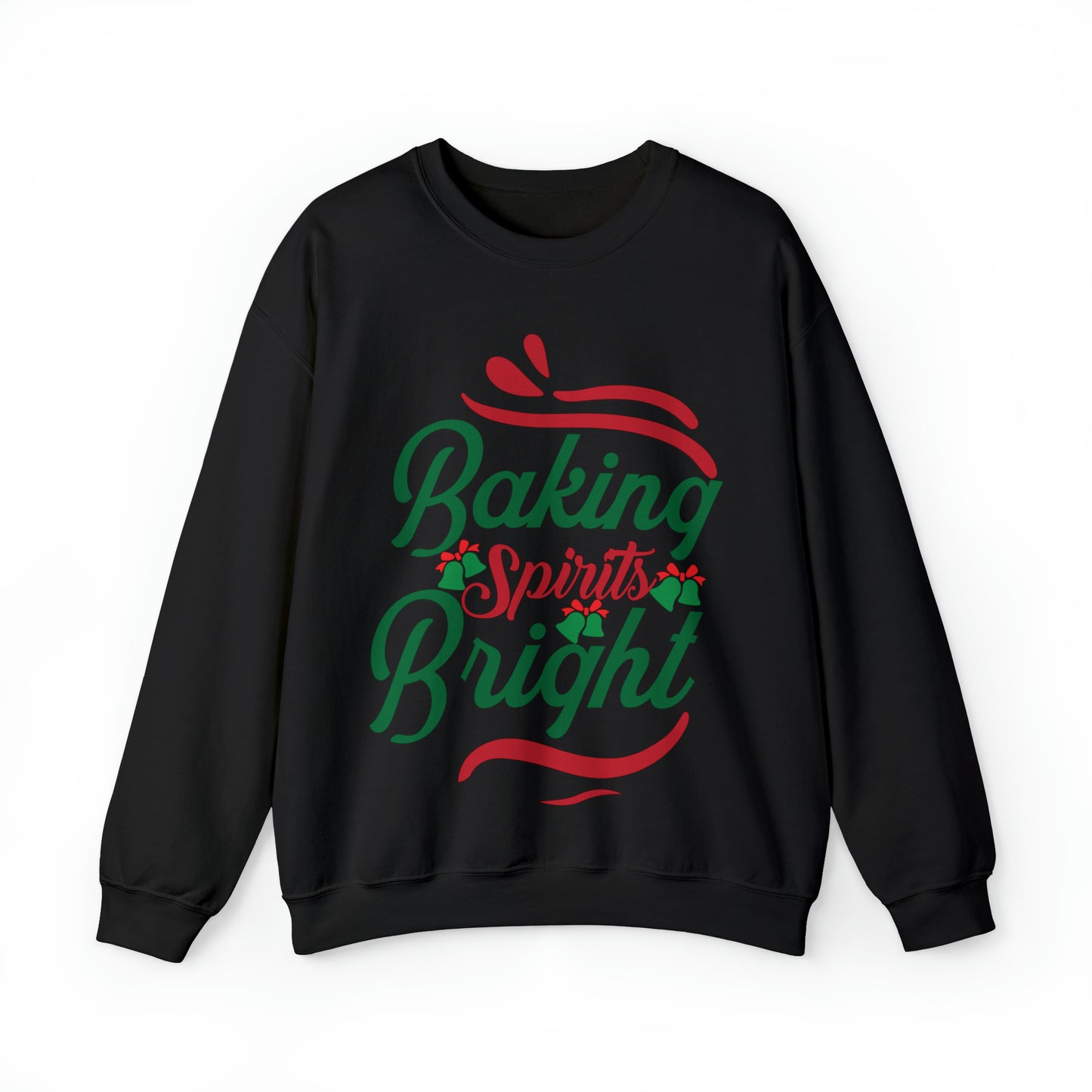 Baking Spirits Bright Sweatshirt, Christmas Cookie Sweatshirt, Funny Baker Sweatshirt, Gift For Cookie Lover, Cute Christmas Cookie, S932