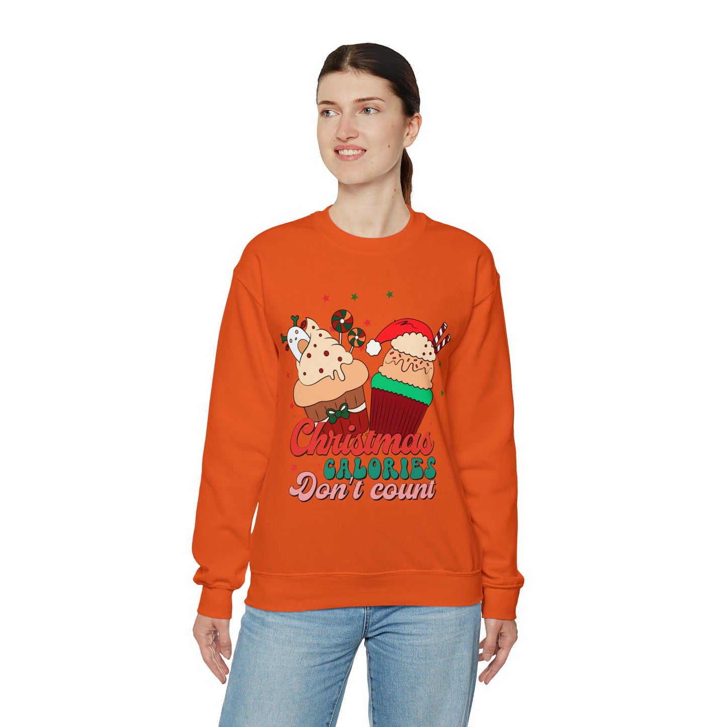 Christmas Calories Don't Count Sweatshirt, Funny Christmas Sweatshirt, Christmas Gift, Xmas calories Sweatshirt, Christmas calories, SW871