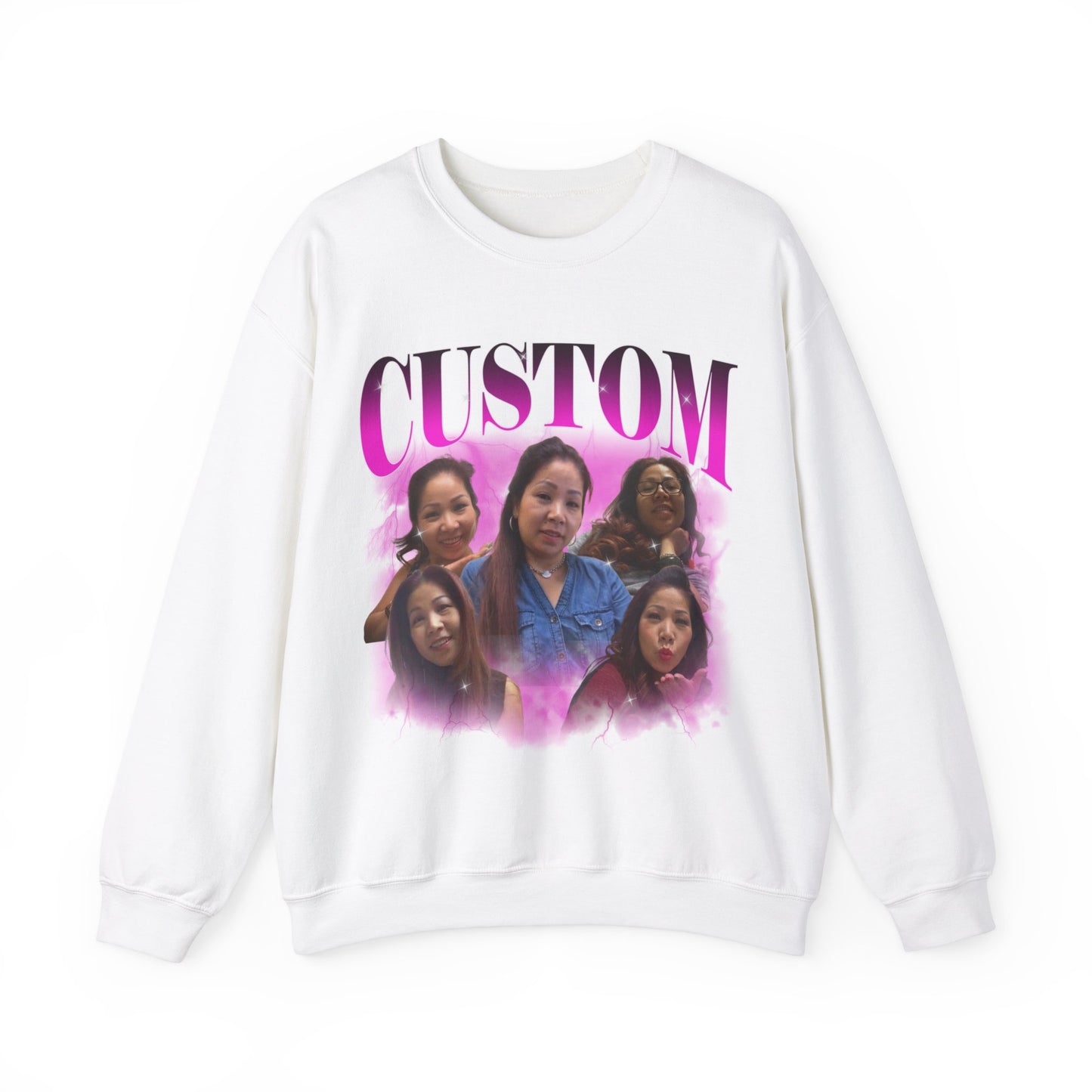 Custom Your Own Bootleg Tee, Retro Custom Bootleg Rap Tee, Custom Photo Sweatshirt, Insert Your Design Vintage Graphic 90s Sweatshirt, S1377