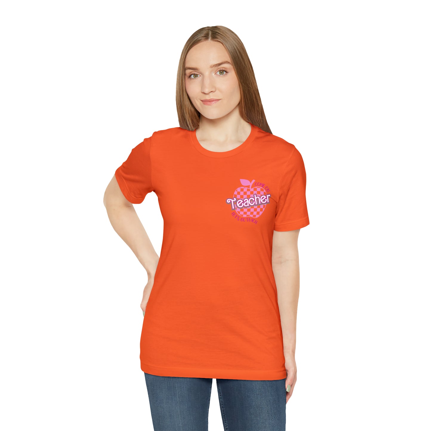 Come On Let's Go Teach Teacher Shirt, Trendy Teacher shirt, Retro Back to school, Teacher Appreciation Checkered Teacher Tee, T725