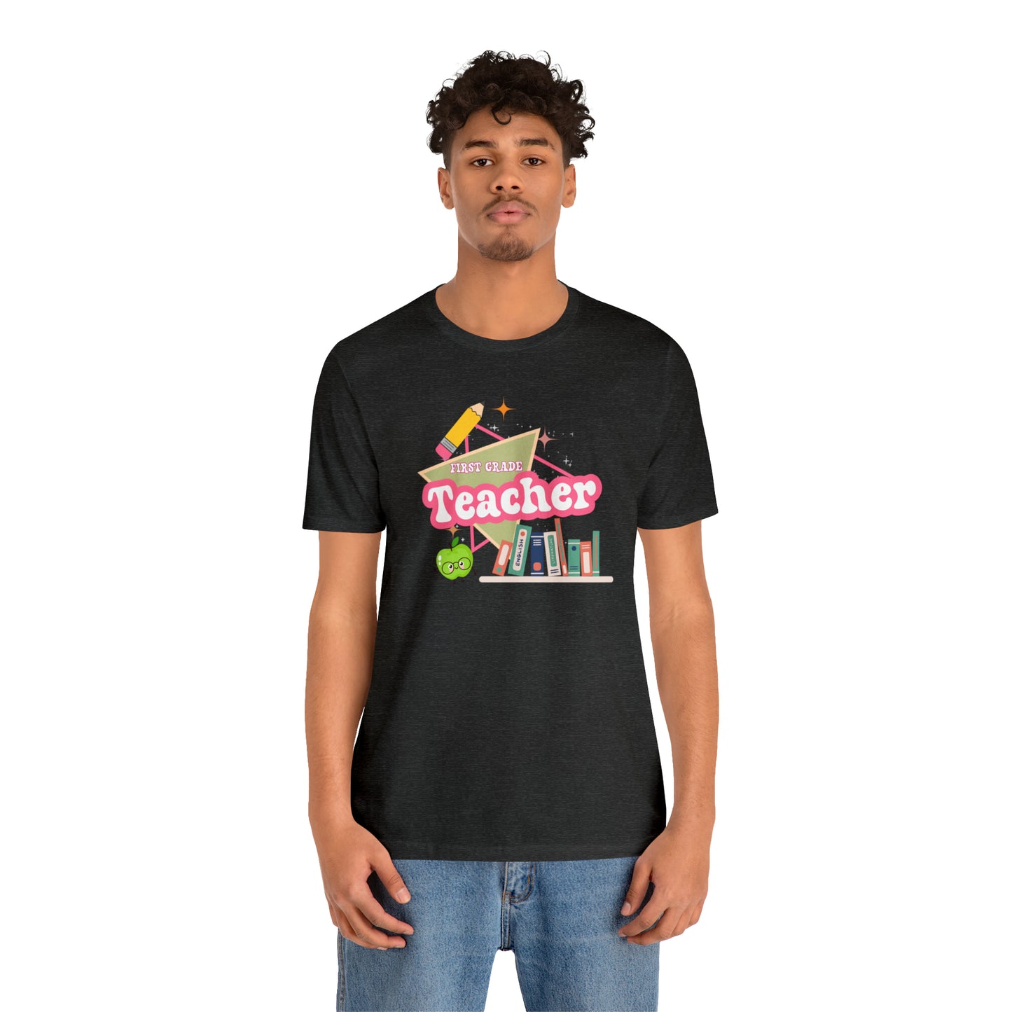 First grade teacher shirt, 1st grade shirt, 90s shirt, 90s teacher shirt, colorful school shirt, colorful teacher shirt, T542