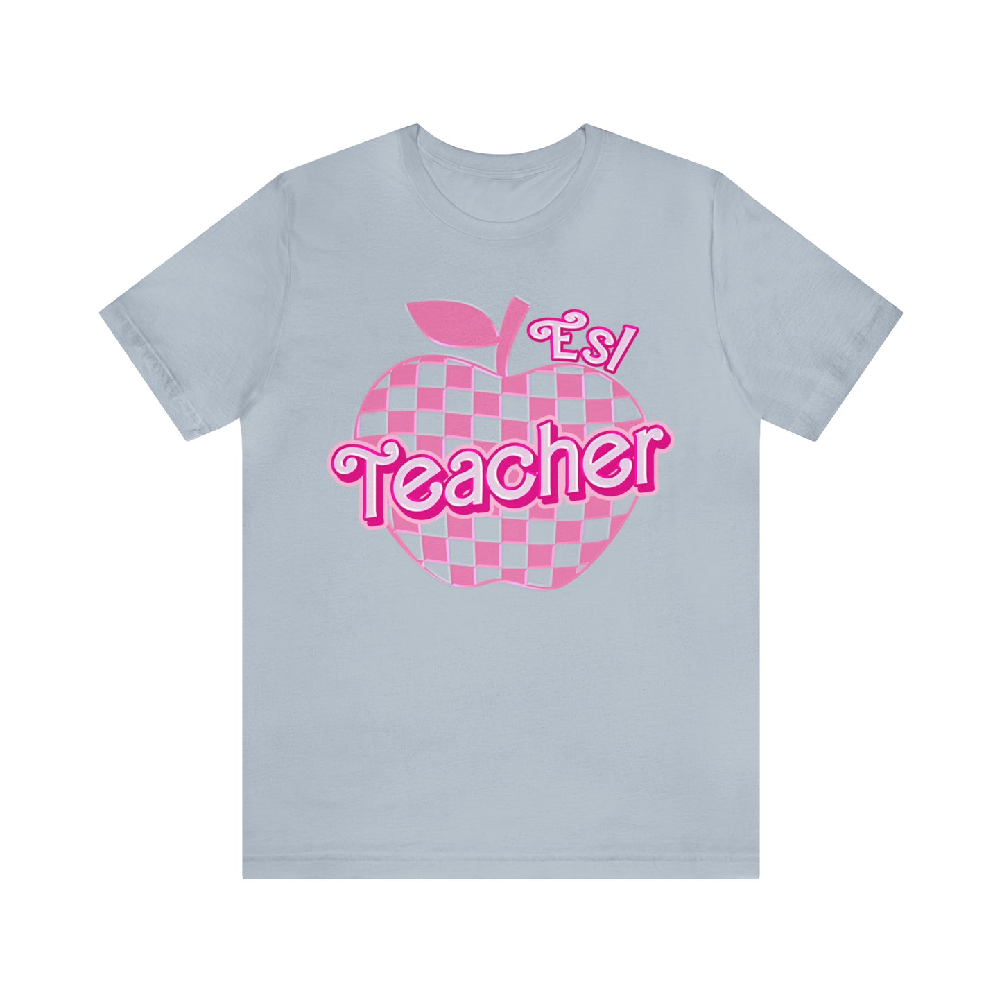 Esl teacher shirt, Pink Teacher Shirts, Teacher Appreciation Checkered Tee, Gifts for Teachers, Retro Teacher Shirt, Teacher Era, T800