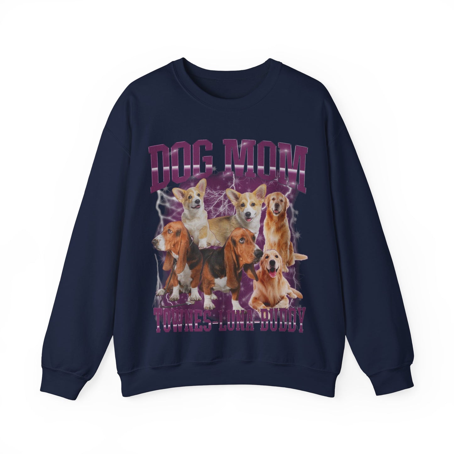 Custom Retro Dog Bootleg Sweatshirt, Dog Mom Sweatshirt, Dog Bootleg Retro 90's Sweatshirt, Custom Pet Photo, Custom Pet Portrait, S1435