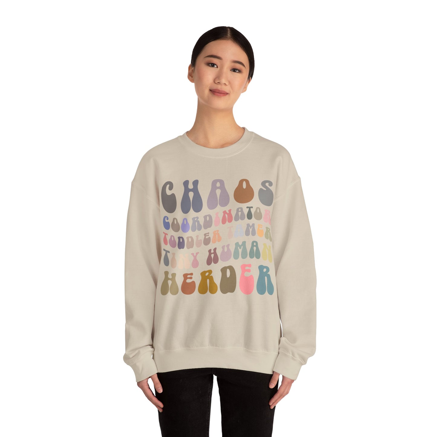 Chaos Coordinator Toddler Tamer Tiny Human Herder Sweatshirt, Kindergarten Teacher Sweatshirt, Toddler Sweatshirt, Mom Sweatshirt, S1282