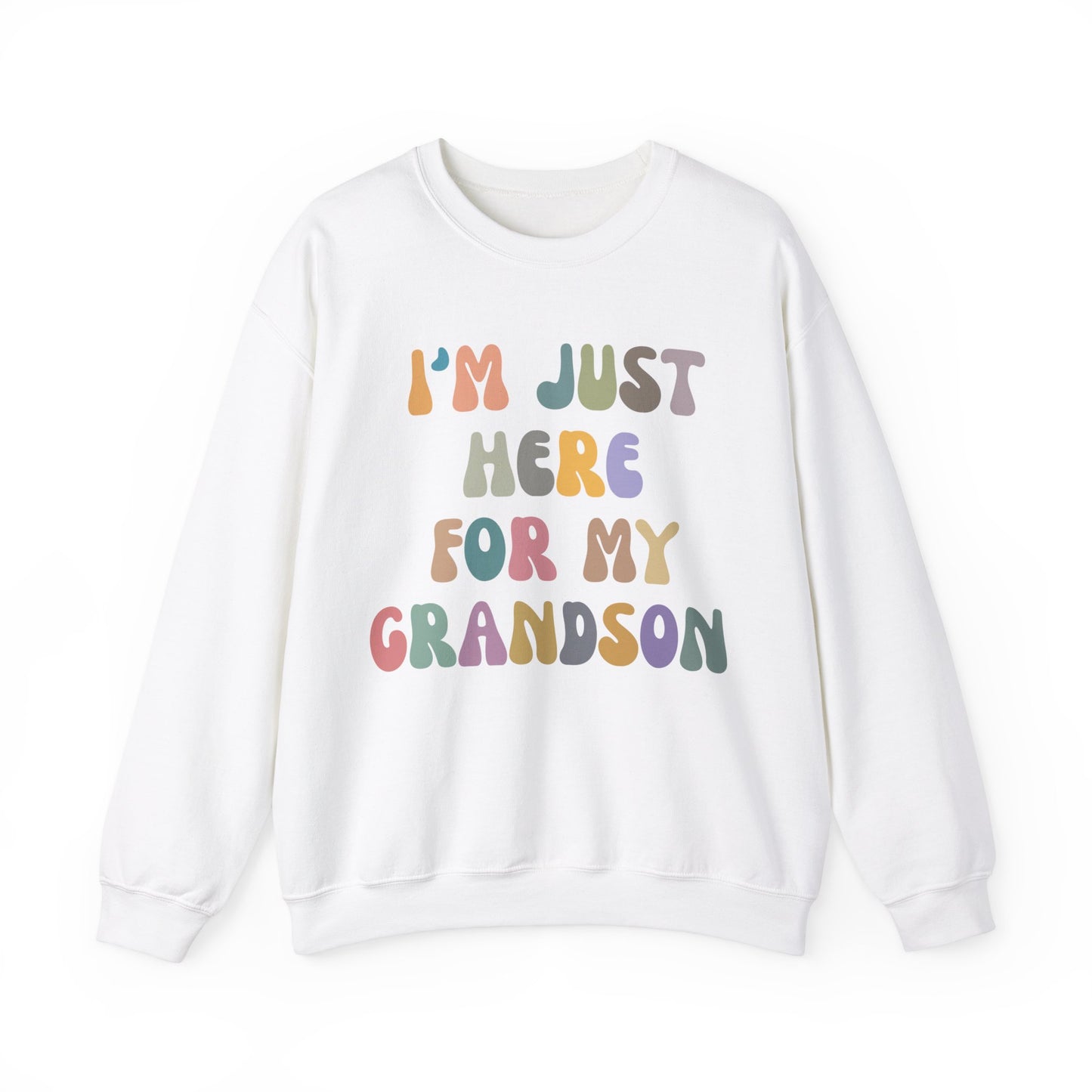 I'm Just Here for My Grandson Sweatshirt, Best Grandmother Sweatshirt, Supportive Grandma Sweatshirt, Gift for Granny from Grandson, S1073