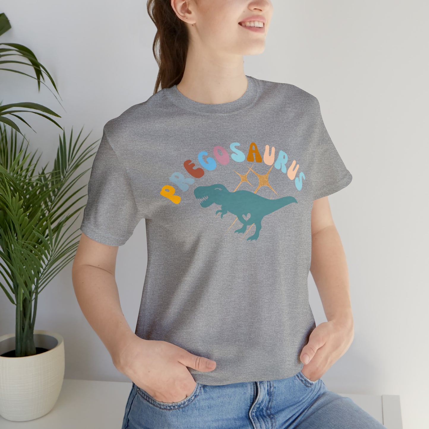 Funny Pregosaurus TShirt for Baby Shower, Funny Gift for Expecting Mom Shirt for Baby Announcement, T274