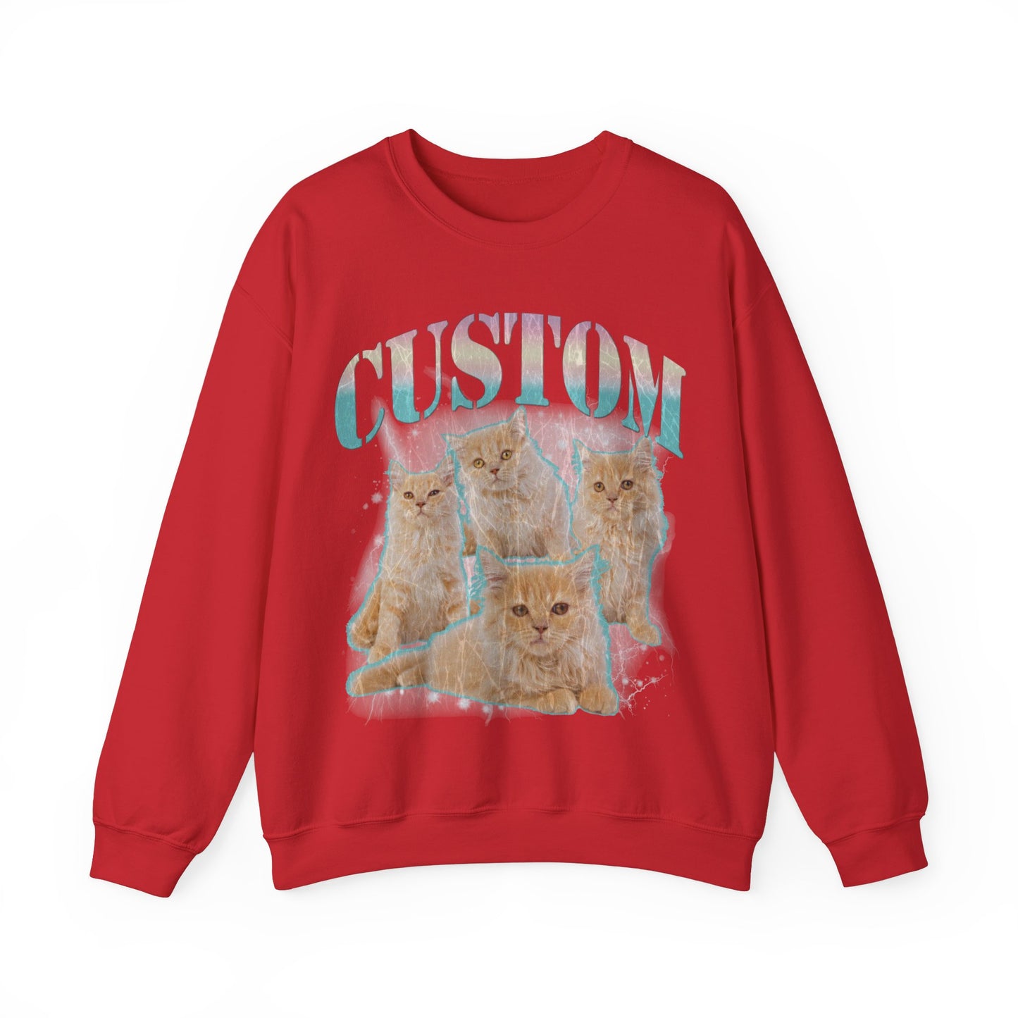 Retro Custom Cat Bootleg Tee, Custom Cat Sweatshirt, Custom Cat Lover Gift, Custom dog portrait, Vintage Funny Cat Sweatshirt, S1397