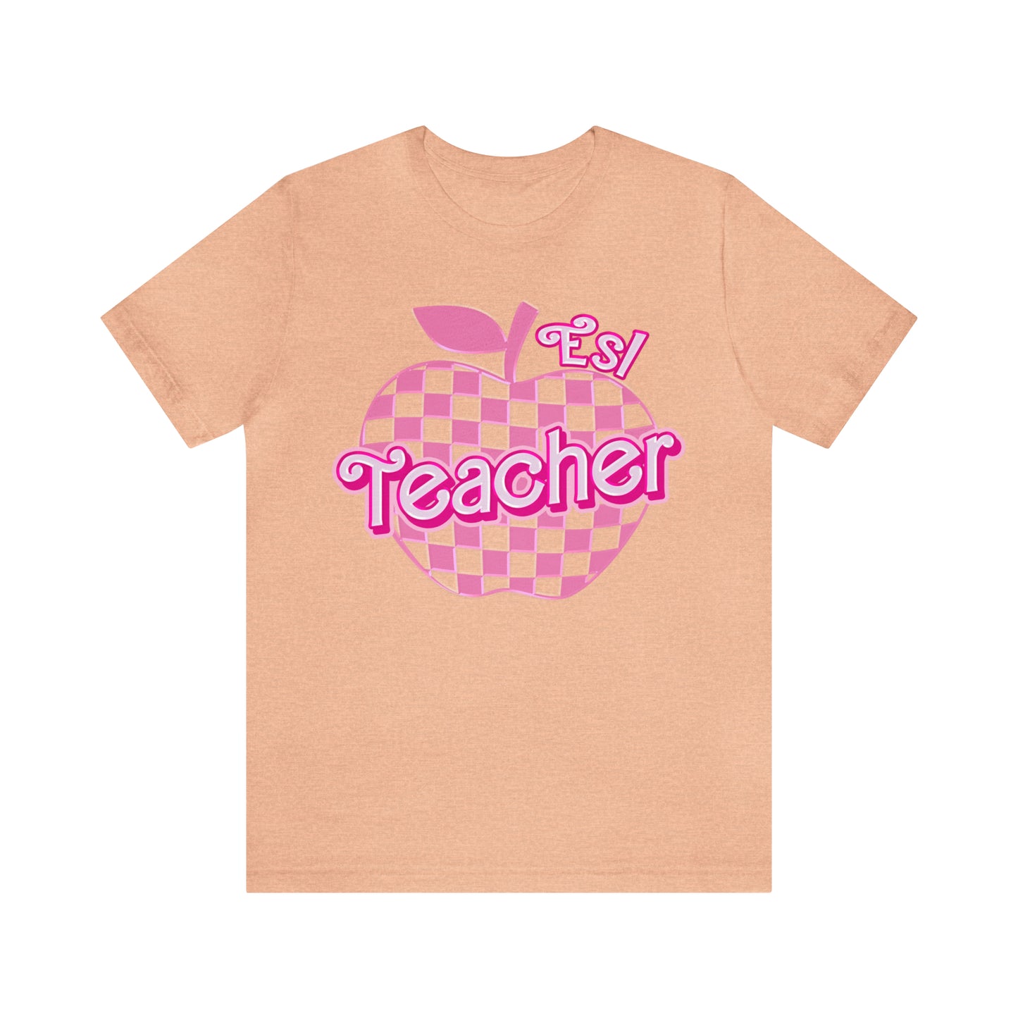 Esl teacher shirt, Pink Teacher Shirts, Teacher Appreciation Checkered Tee, Gifts for Teachers, Retro Teacher Shirt, Teacher Era, T800
