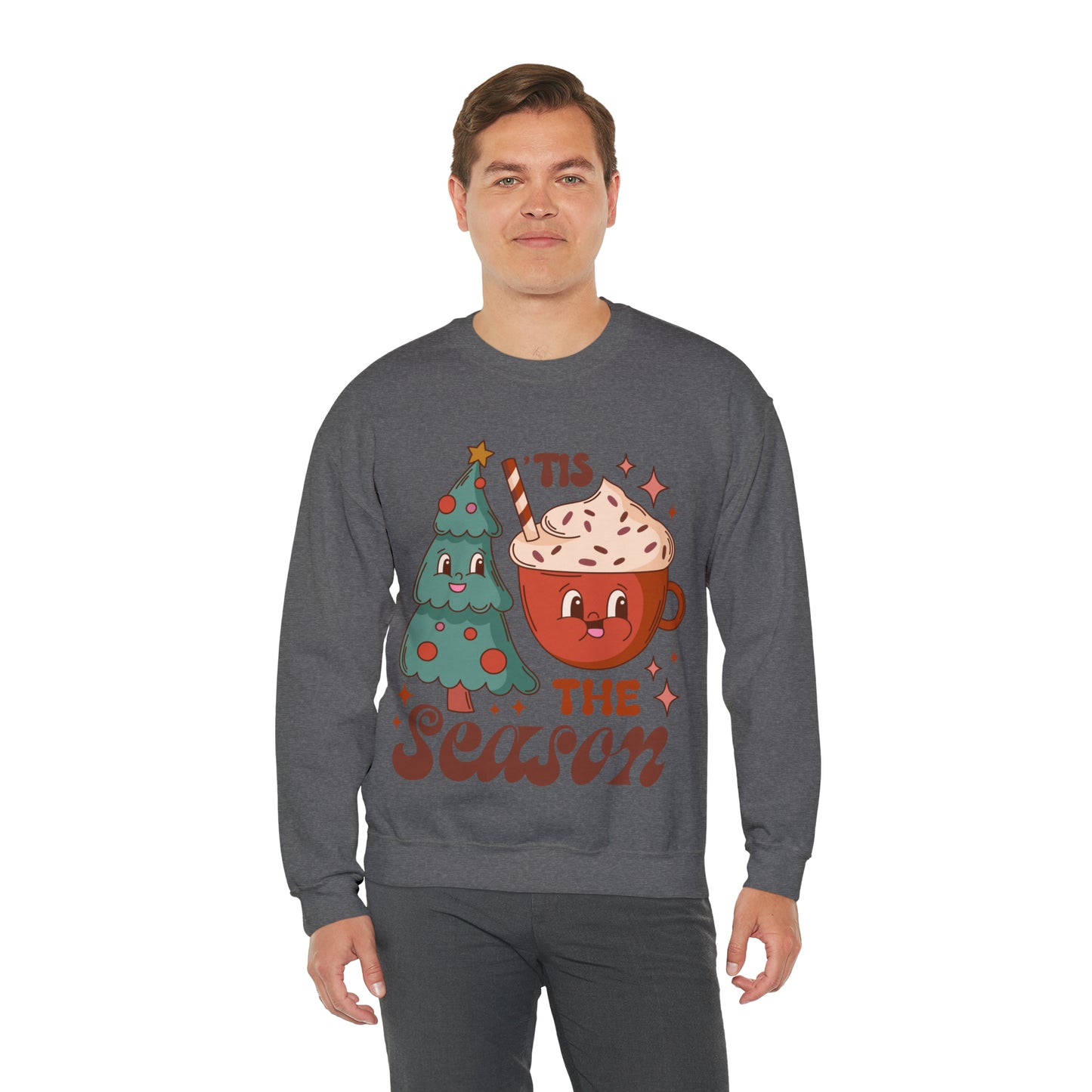 Christmas Tis The Season Sweatshirt, Merry Christmas Shirt, Christmas Tree Sweater, Christmas Tree shirt, Christmas Cake Sweatshirt, S887
