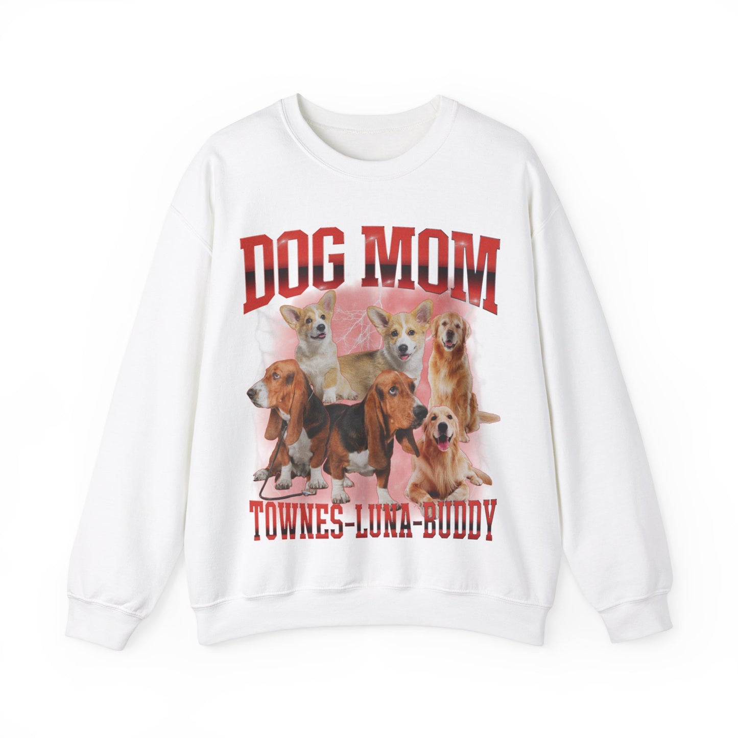 Custom Retro Dog Bootleg Sweatshirt, Dog Mom Sweatshirt, Dog Bootleg Retro 90's Sweatshirt, Custom Pet Photo, Custom Pet Portrait, S1430