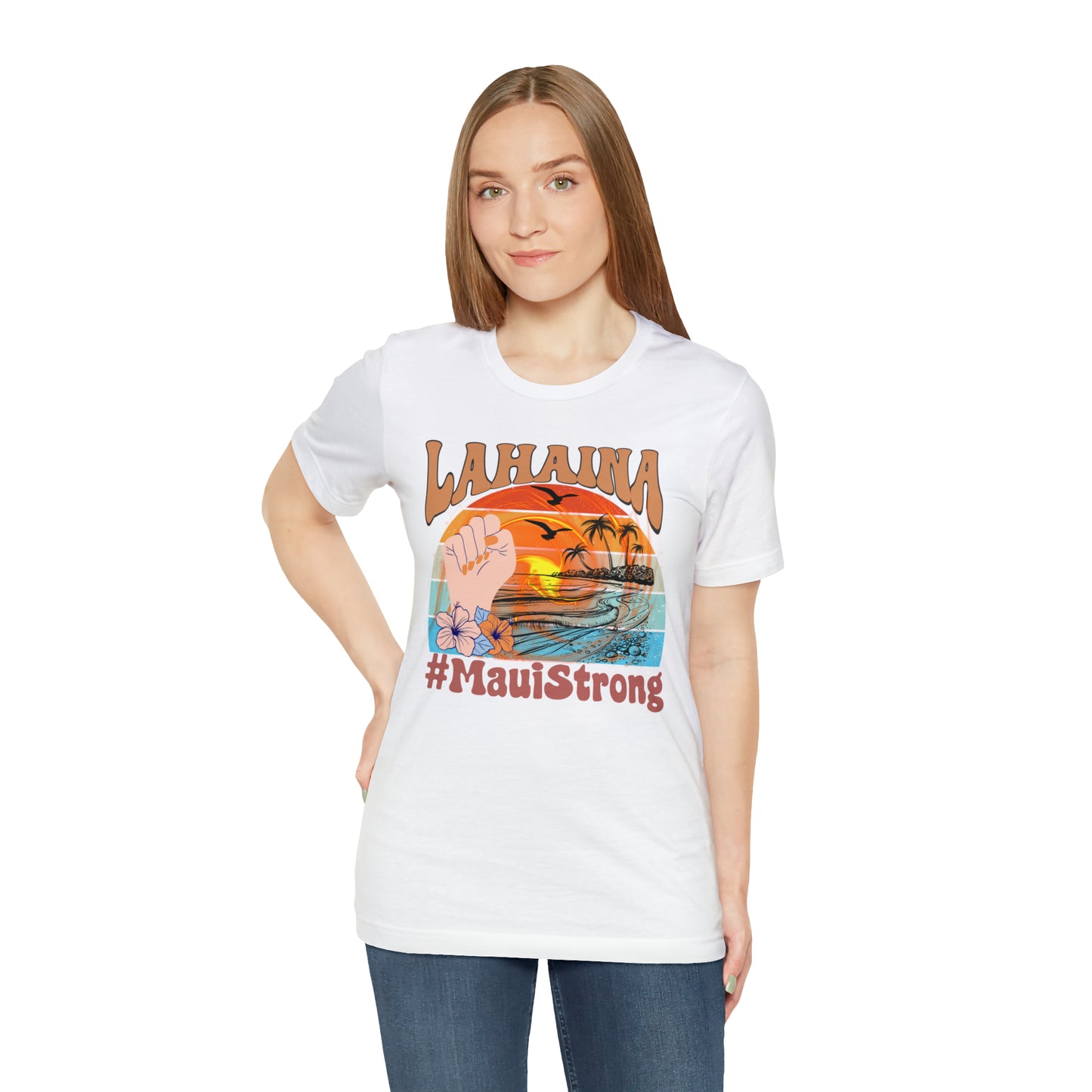 Maui Strong Shirt, Lahaina Banyan Tree T-Shirt, Maui Hawaii Shoreline Tshirt, Profits Donated Support Maui Fire, T598