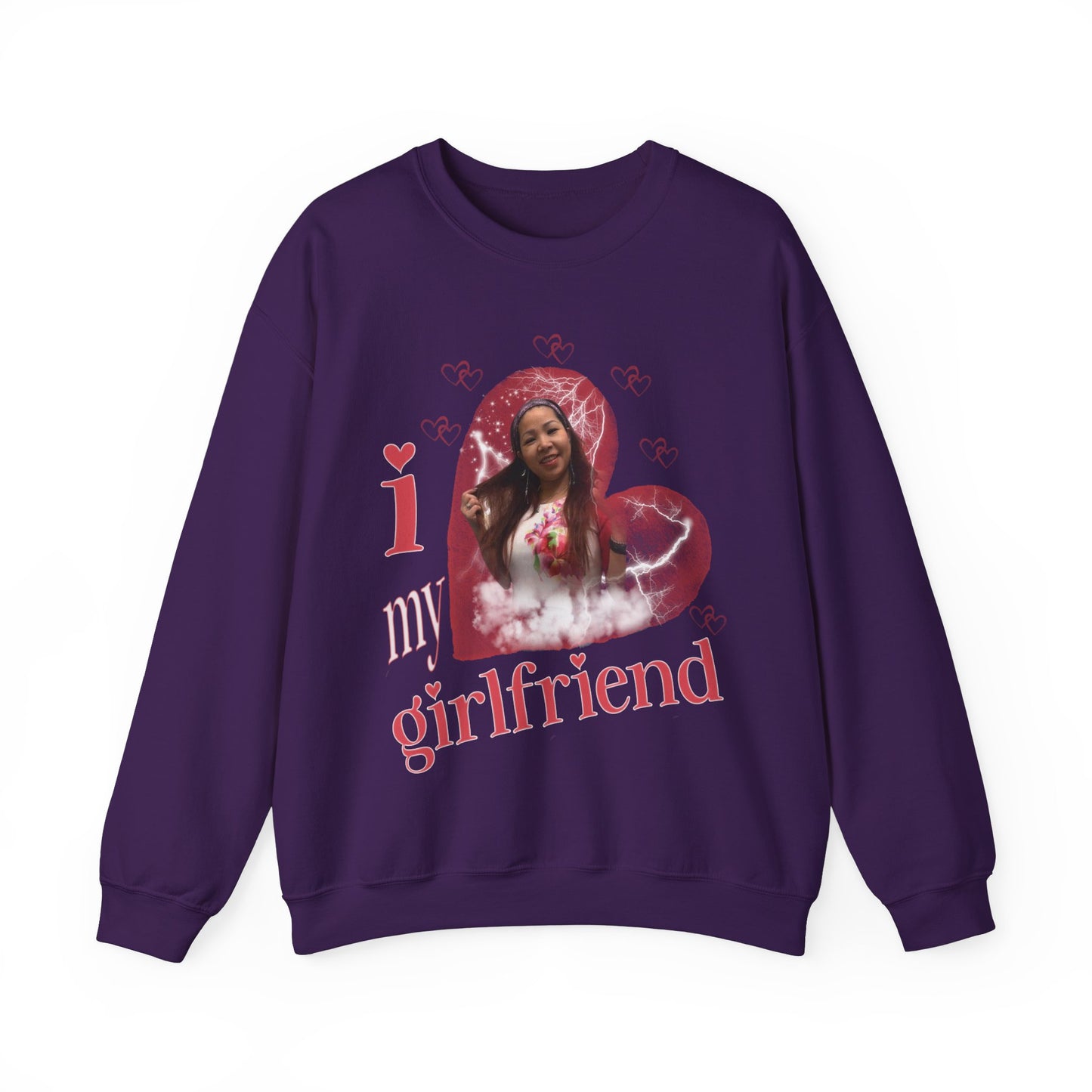 I Love My Girlfriend Sweatshirt Custom Picture, I Love My Girlfriend Custom Photo Sweatshirt, I Love My Girlfriend Sweatshirt Custom, SW1342