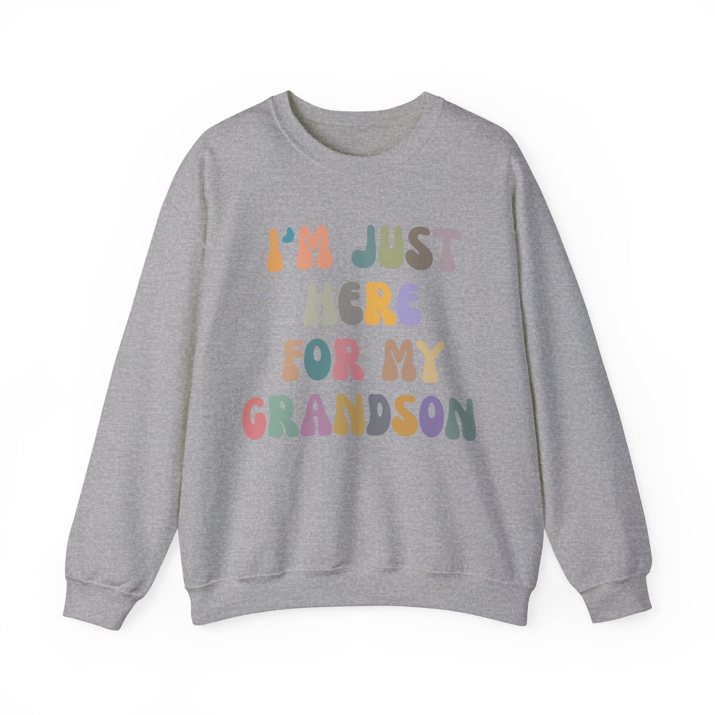 I'm Just Here for My Grandson Sweatshirt, Best Grandmother Sweatshirt, Supportive Grandma Sweatshirt, Gift for Granny from Grandson, S1073