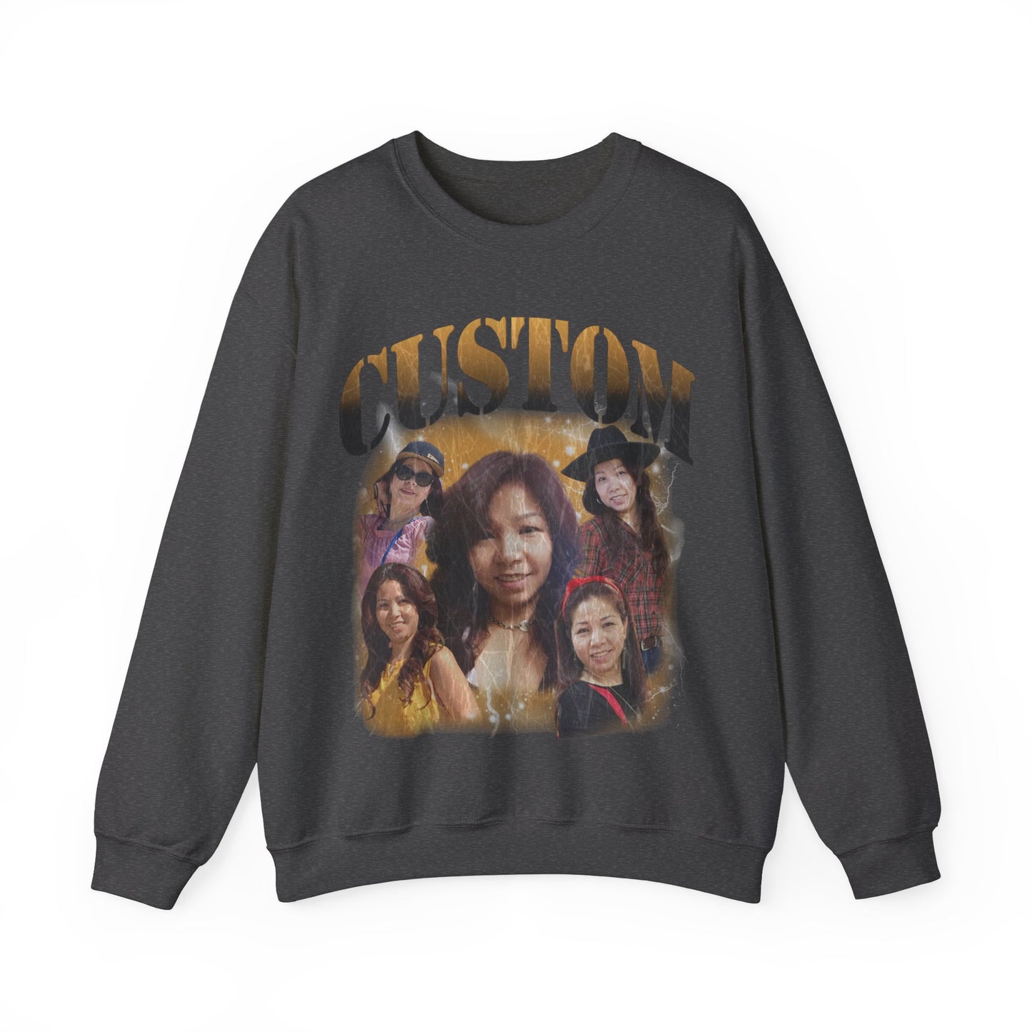 Retro Custom Bootleg Rap Sweatshirt, Custom Cat Lover Gift, Custom Retro Portrait Sweatshirt, Vintage Funny Bootleg Sweatshirt, S1400