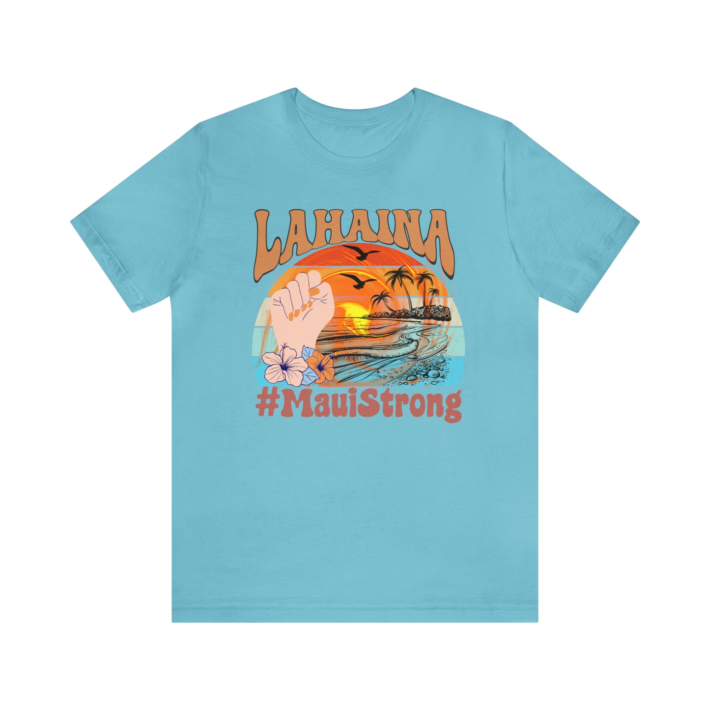 Maui Strong Shirt, Lahaina Banyan Tree T-Shirt, Maui Hawaii Shoreline Tshirt, Profits Donated Support Maui Fire, T598