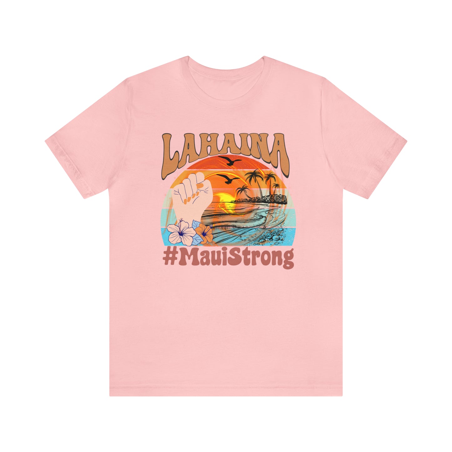 Maui Strong Shirt, Lahaina Banyan Tree T-Shirt, Maui Hawaii Shoreline Tshirt, Profits Donated Support Maui Fire, T598