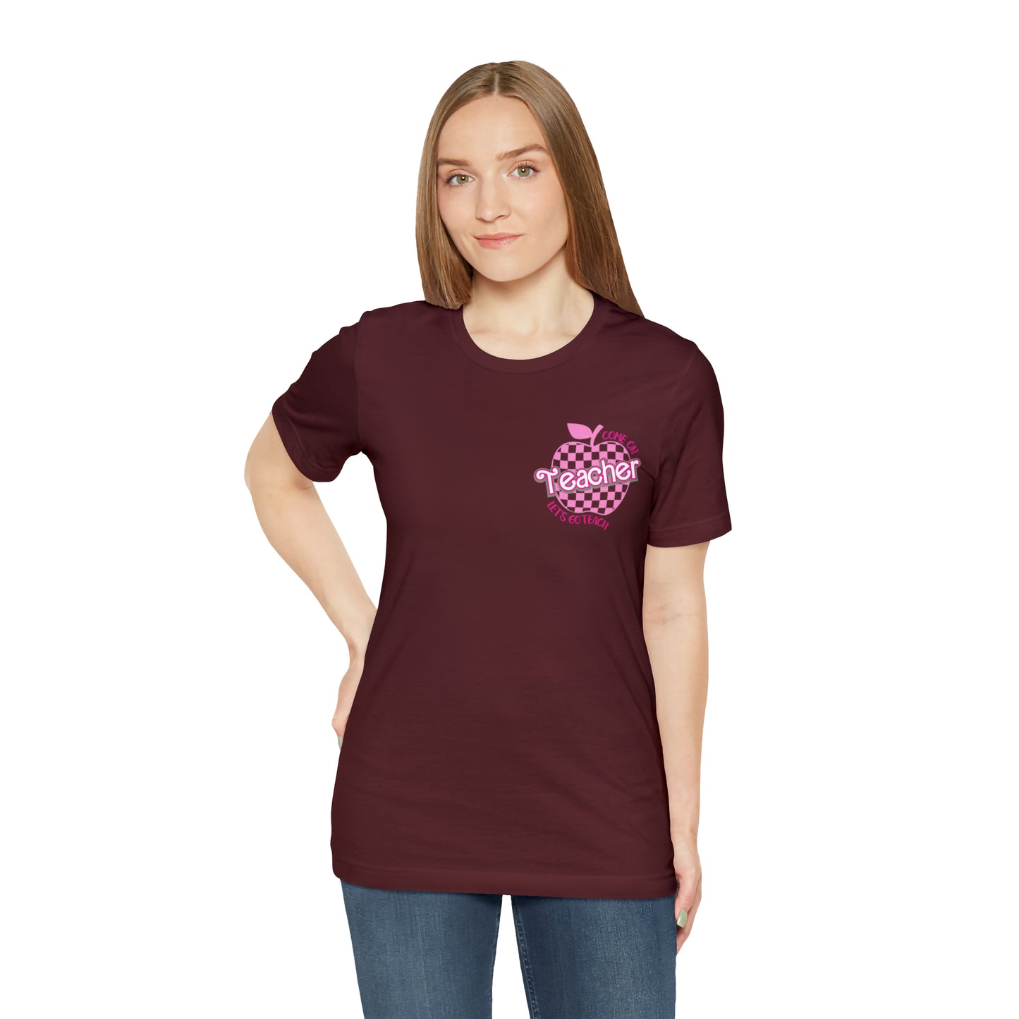 Come On Let's Go Teach Teacher Shirt, Trendy Teacher shirt, Retro Back to school, Teacher Appreciation Checkered Teacher Tee, T725