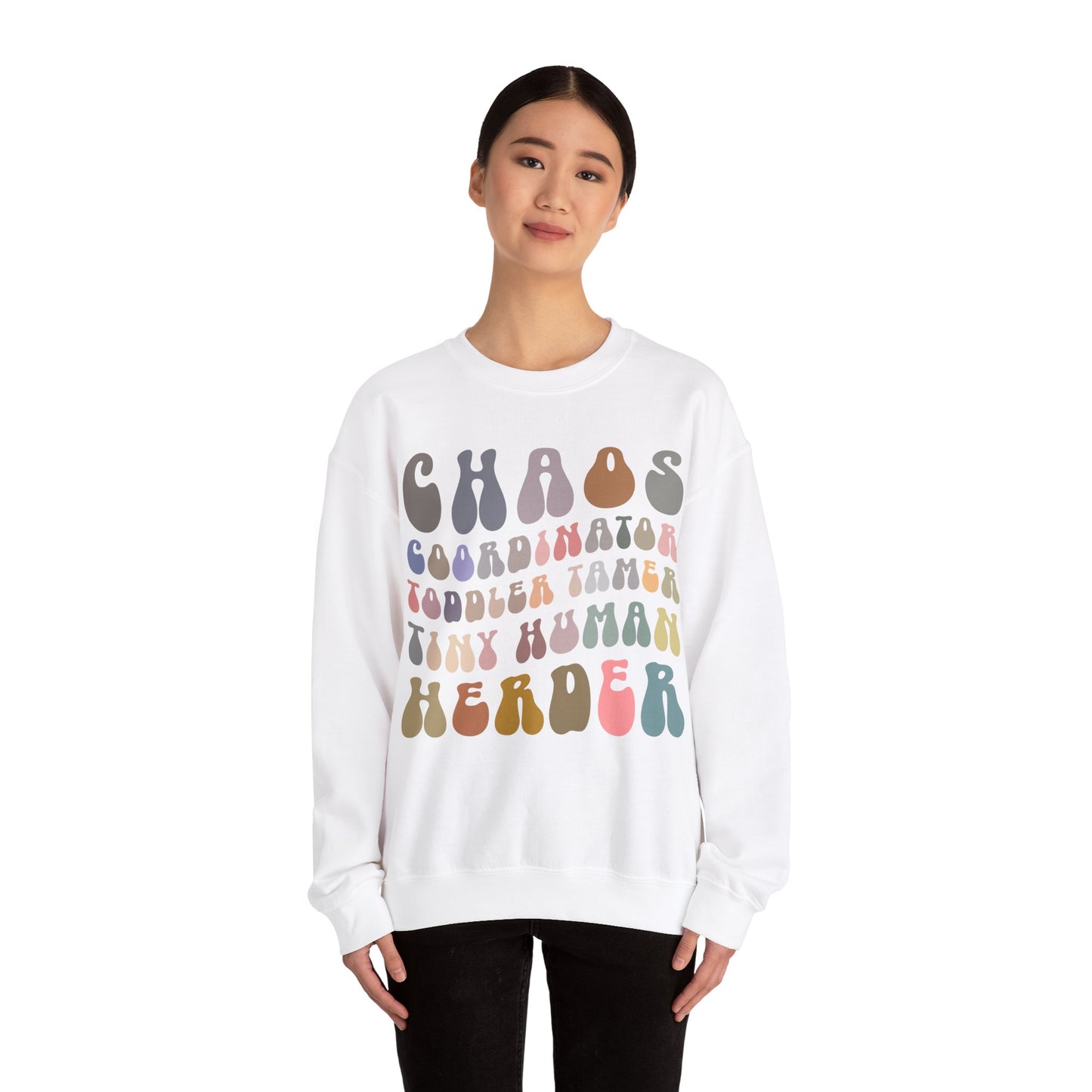 Chaos Coordinator Toddler Tamer Tiny Human Herder Sweatshirt, Kindergarten Teacher Sweatshirt, Toddler Sweatshirt, Mom Sweatshirt, S1282