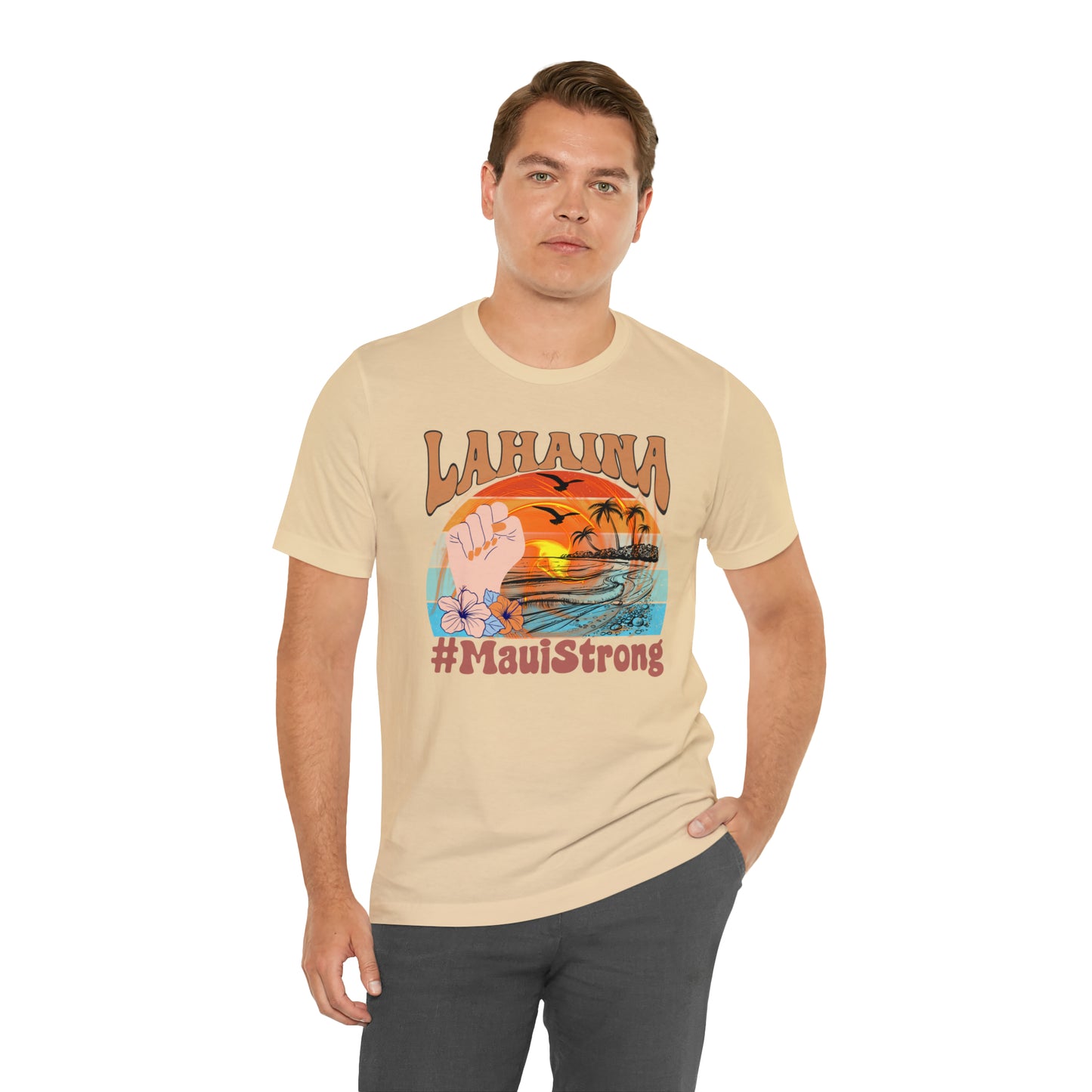 Maui Strong Shirt, Lahaina Banyan Tree T-Shirt, Maui Hawaii Shoreline Tshirt, Profits Donated Support Maui Fire, T598