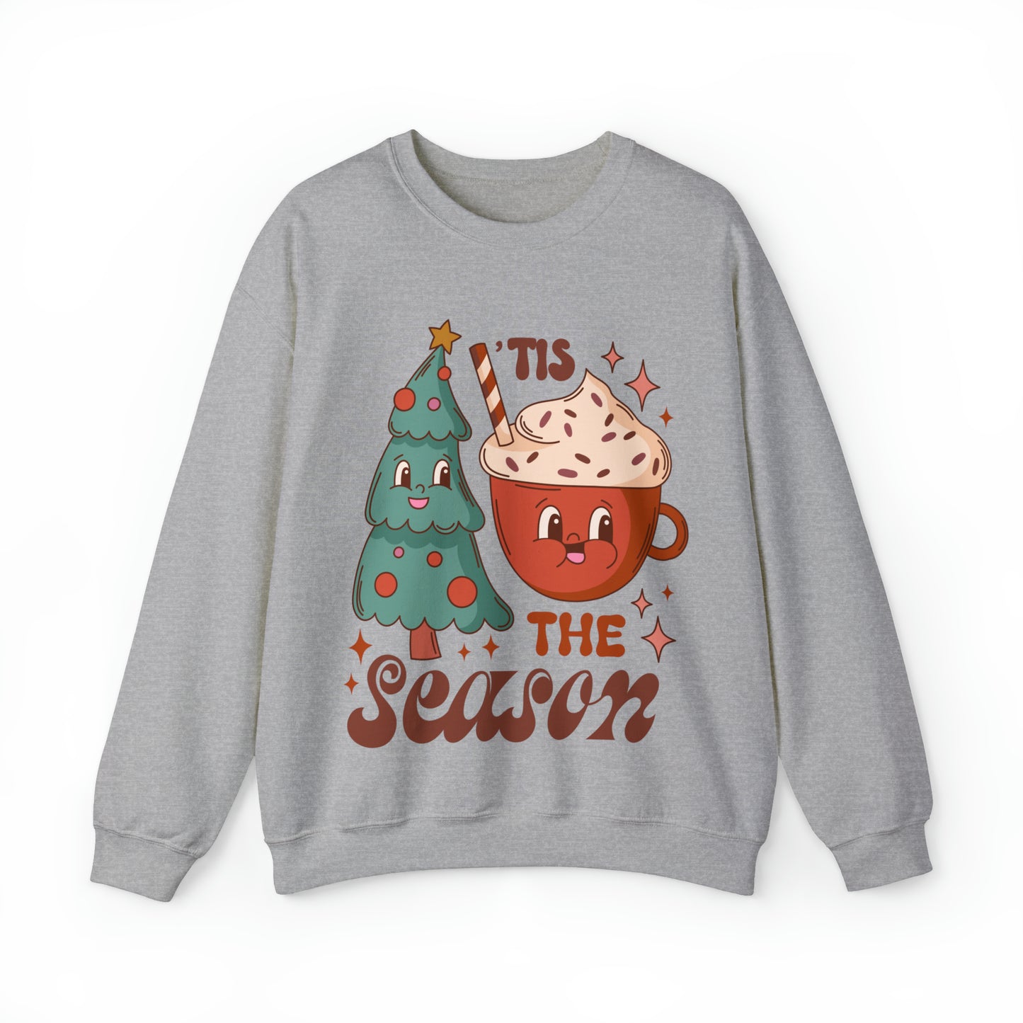 Christmas Tis The Season Sweatshirt, Merry Christmas Shirt, Christmas Tree Sweater, Christmas Tree shirt, Christmas Cake Sweatshirt, S887