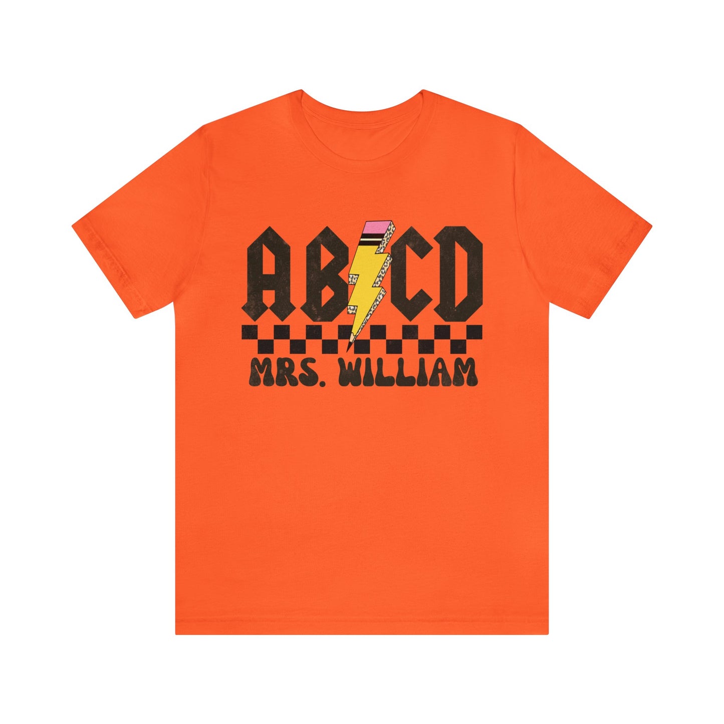 Custom Retro ABCD Teacher Name Shirts For Back to School, Teacher Appreciation Gift Customized Name Teacher TShirt Cute Trendy, T1219