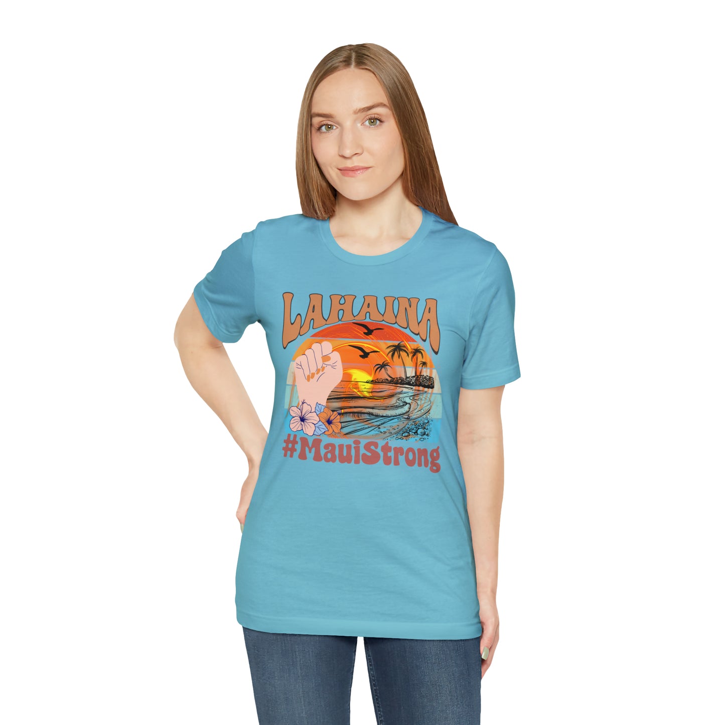Maui Strong Shirt, Lahaina Banyan Tree T-Shirt, Maui Hawaii Shoreline Tshirt, Profits Donated Support Maui Fire, T598