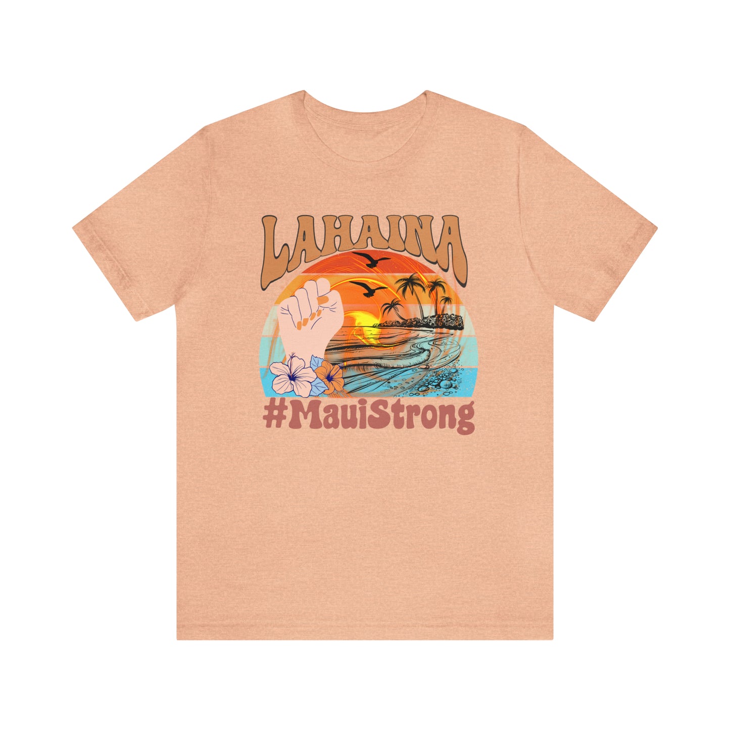 Maui Strong Shirt, Lahaina Banyan Tree T-Shirt, Maui Hawaii Shoreline Tshirt, Profits Donated Support Maui Fire, T598