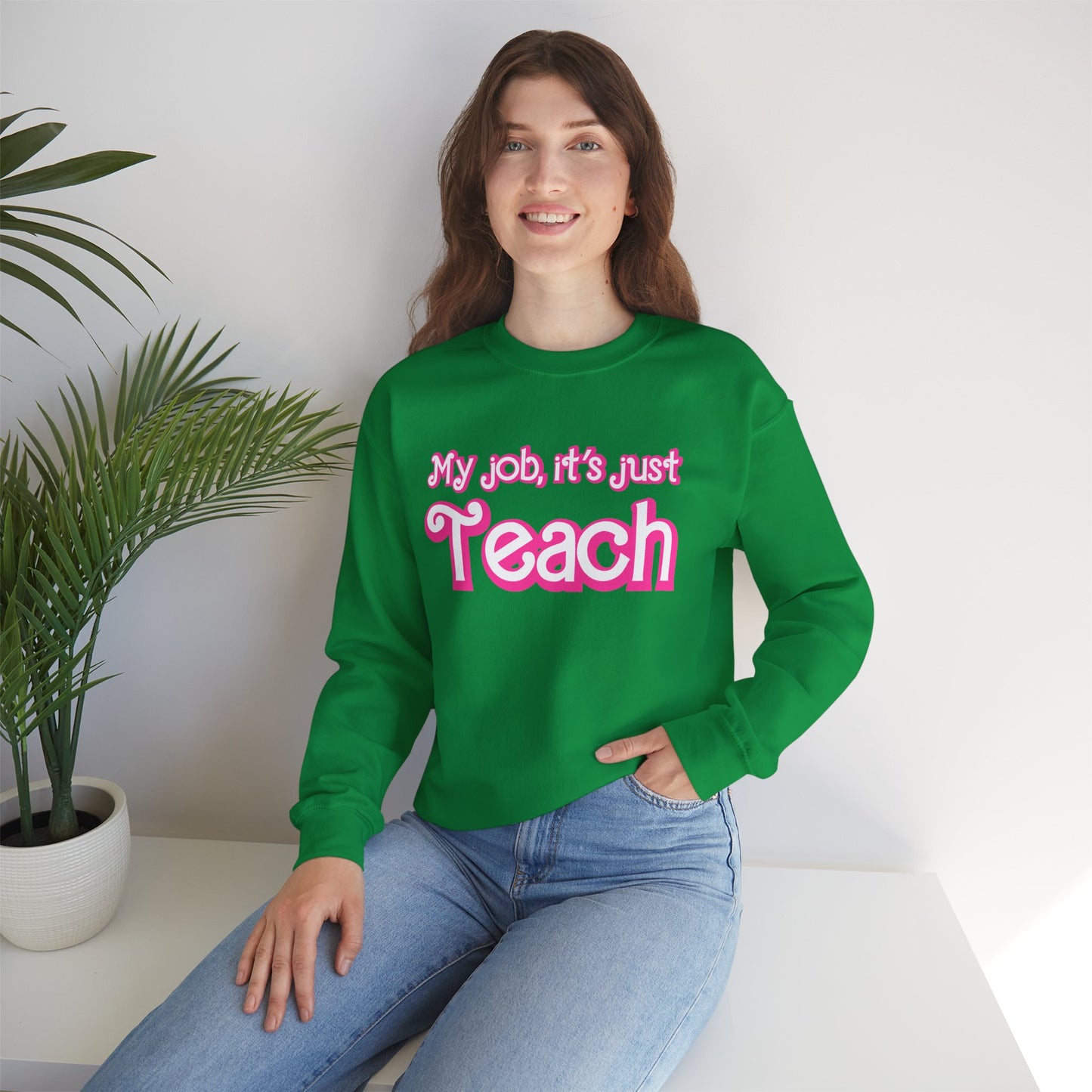 My Job is Teach Sweatshirt, Trendy Teacher Sweatshirt, Retro Back to school, Teacher Appreciation, Checkered Teacher Sweatshirt, S735