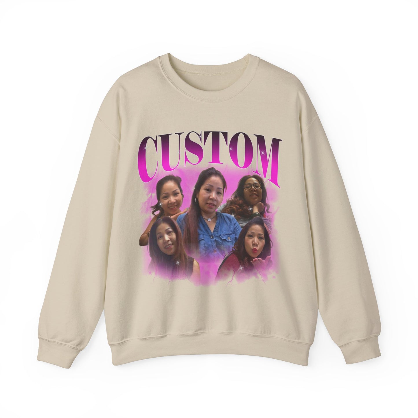 Custom Your Own Bootleg Tee, Retro Custom Bootleg Rap Tee, Custom Photo Sweatshirt, Insert Your Design Vintage Graphic 90s Sweatshirt, S1377