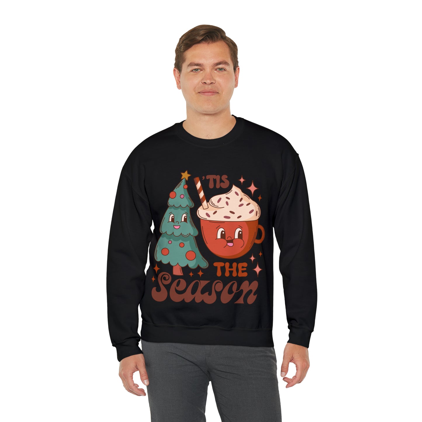 Christmas Tis The Season Sweatshirt, Merry Christmas Shirt, Christmas Tree Sweater, Christmas Tree shirt, Christmas Cake Sweatshirt, S887