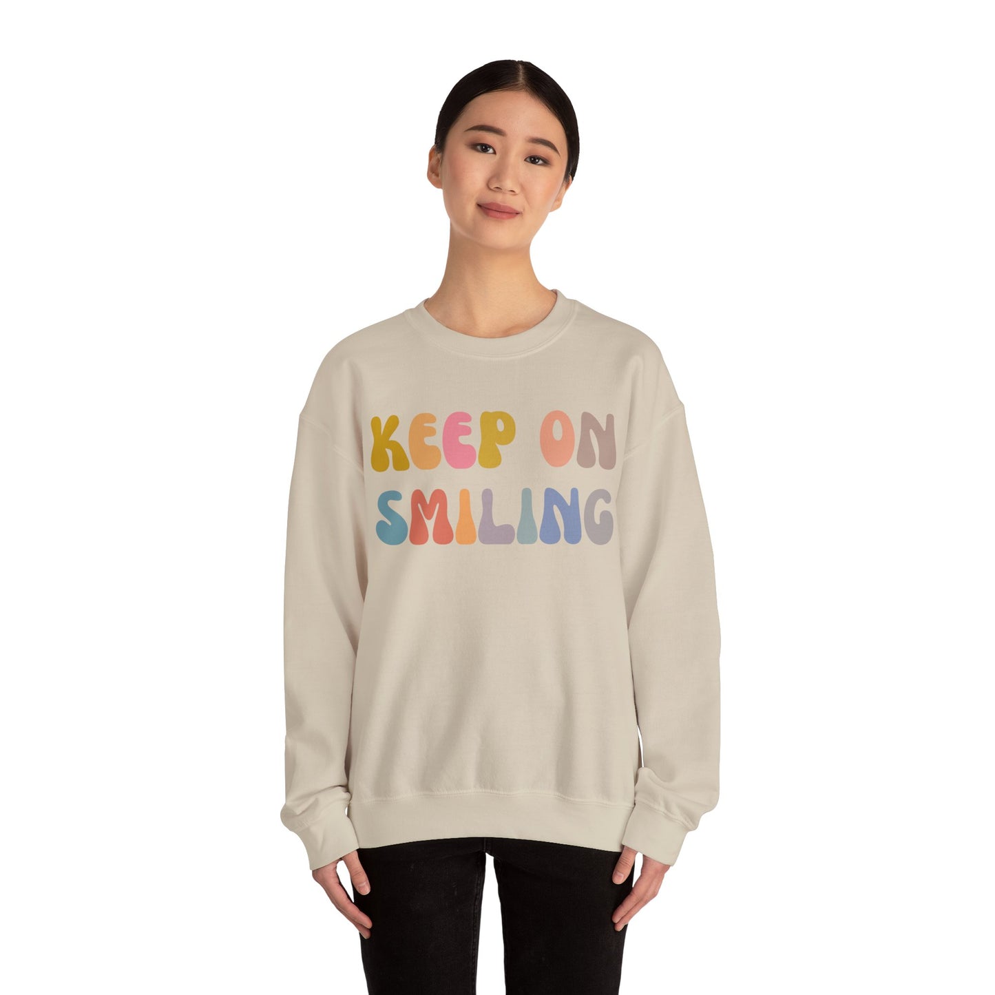 Keep On Smiling Sweatshirt, Encouragement Sweatshirt, Christian Mom Sweatshirt, Positivity Sweatshirt, Be Kind Sweatshirt, S1290