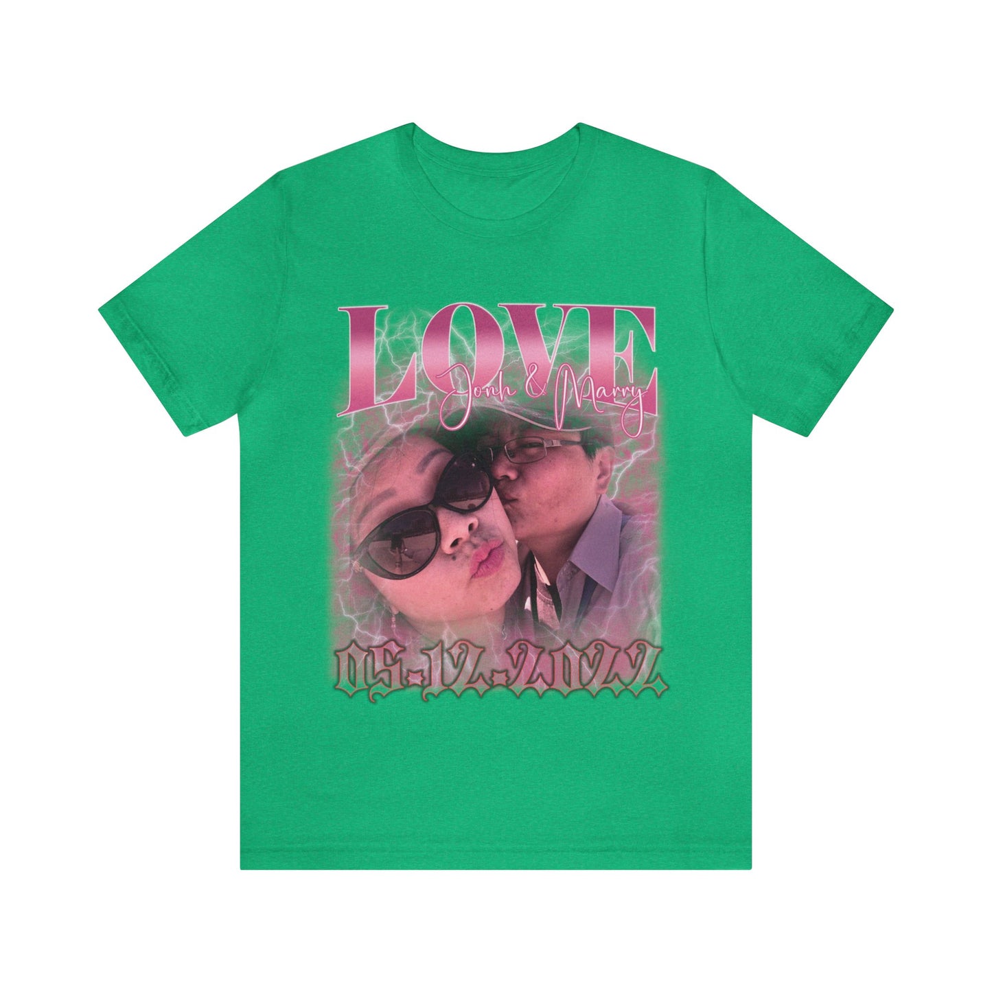 Custom 90s Vintage Bootleg Tee for couple, Custom shirt for couple, Custom bootleg tee photo shirt for lover, couple shirt for lover, T1330