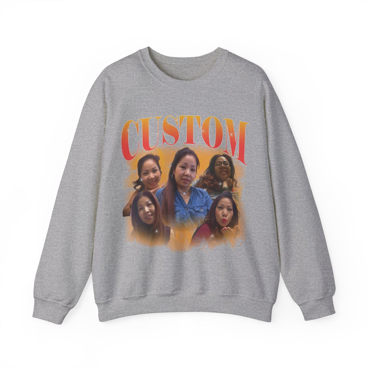 Custom Your Own Bootleg Tee, Retro Custom Bootleg Rap Tee, Custom Photo Sweatshirt, Insert Your Design Vintage Graphic 90s Sweatshirt, S1379