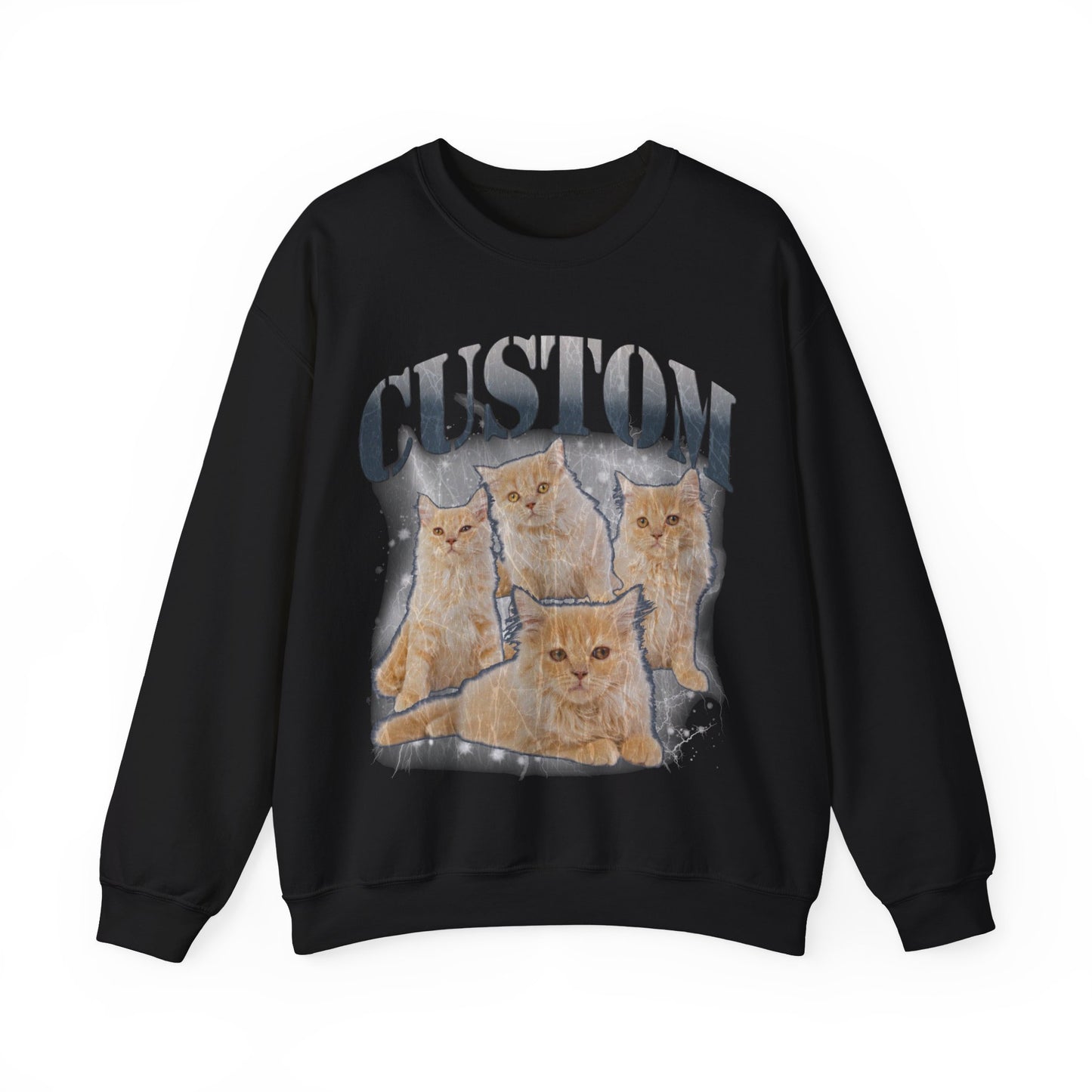 Retro Custom Cat Bootleg Tee, Custom Cat Sweatshirt, Custom Cat Lover Gift, Custom dog portrait, Vintage Funny Cat Sweatshirt, S1396