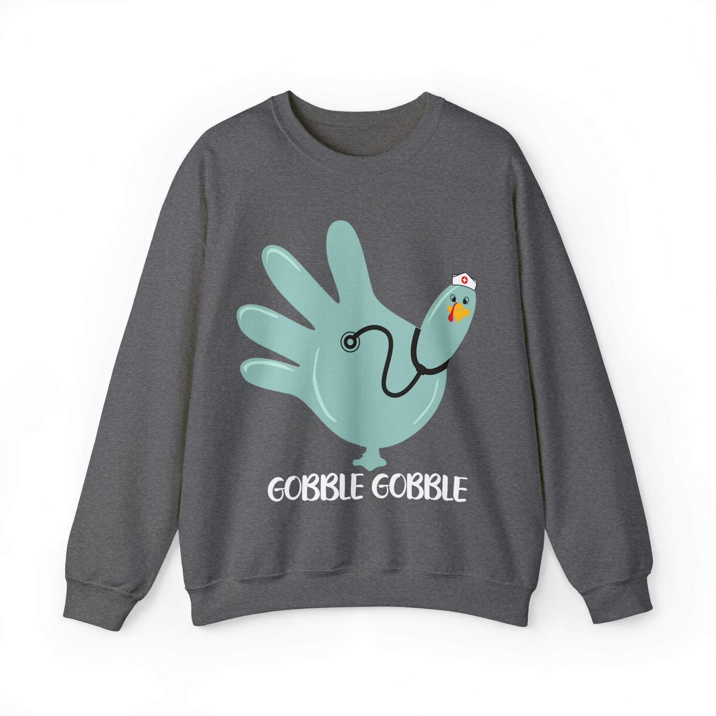 Gobble gobble turkey sweatshirt, Thanksgiving nurse sweatshirt, Rn Nursing student gift, Er department sweatshirt, Oncology nurse gift, S864