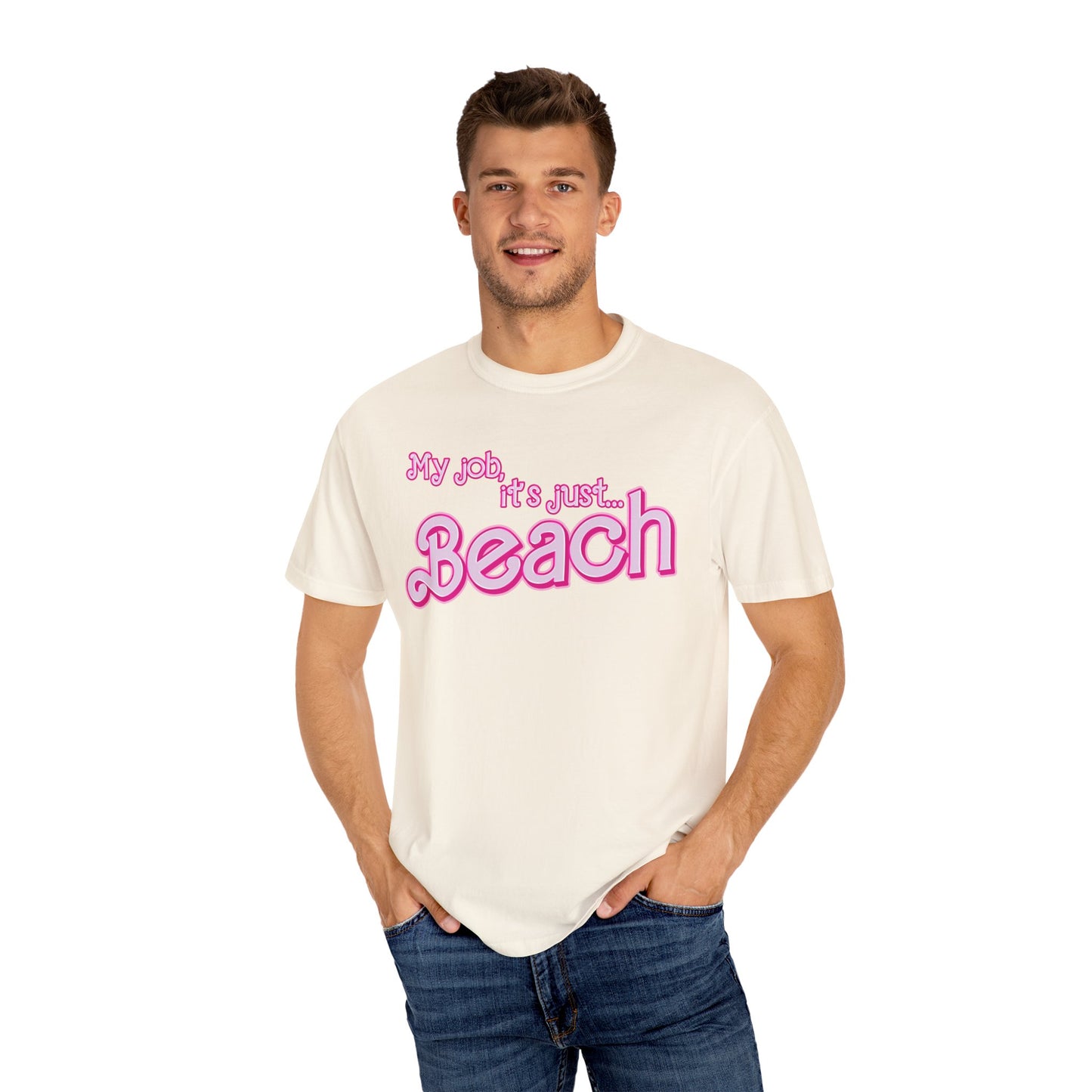 My Job Is Beach Shirt Tee , Beach Shirt Actually, My Job It Is Just Beach Shirt, Hot Pink Lady Shirt, Funny Gift For Beach Tee, CC805