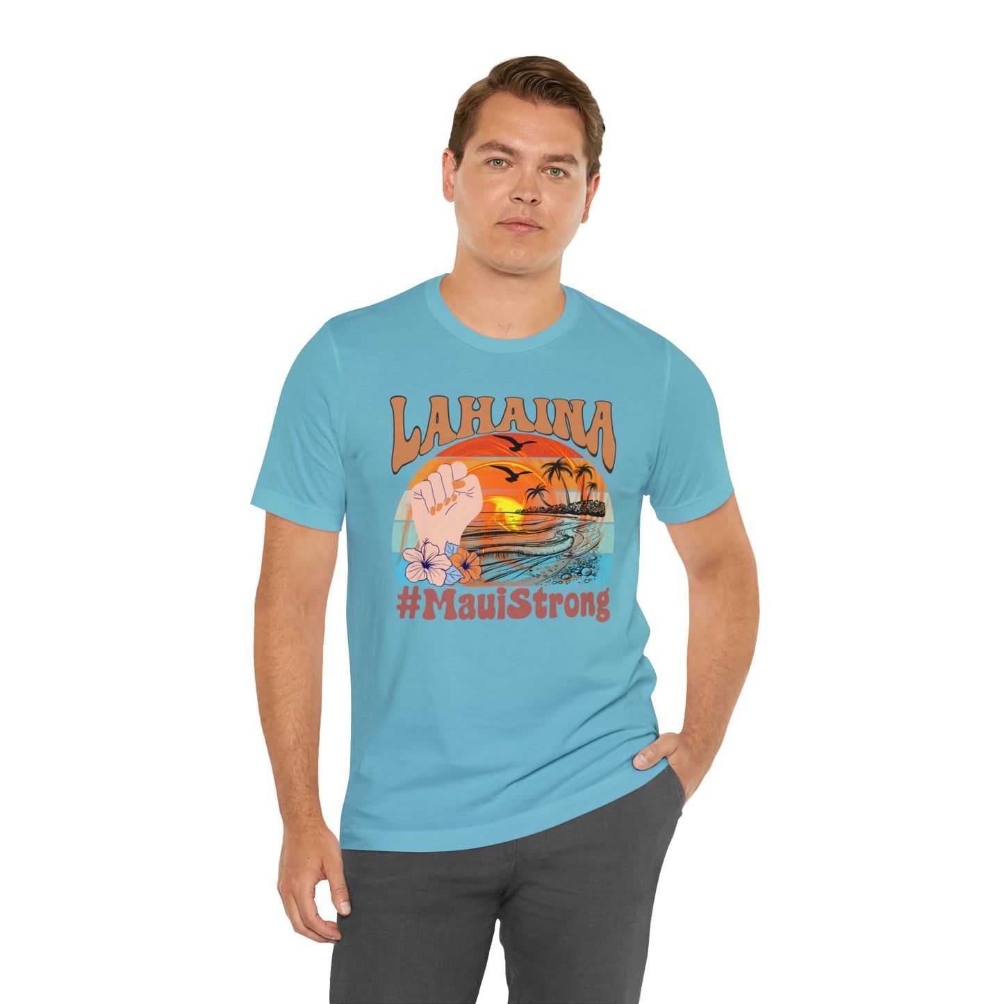 Maui Strong Shirt, Lahaina Banyan Tree T-Shirt, Maui Hawaii Shoreline Tshirt, Profits Donated Support Maui Fire, T598