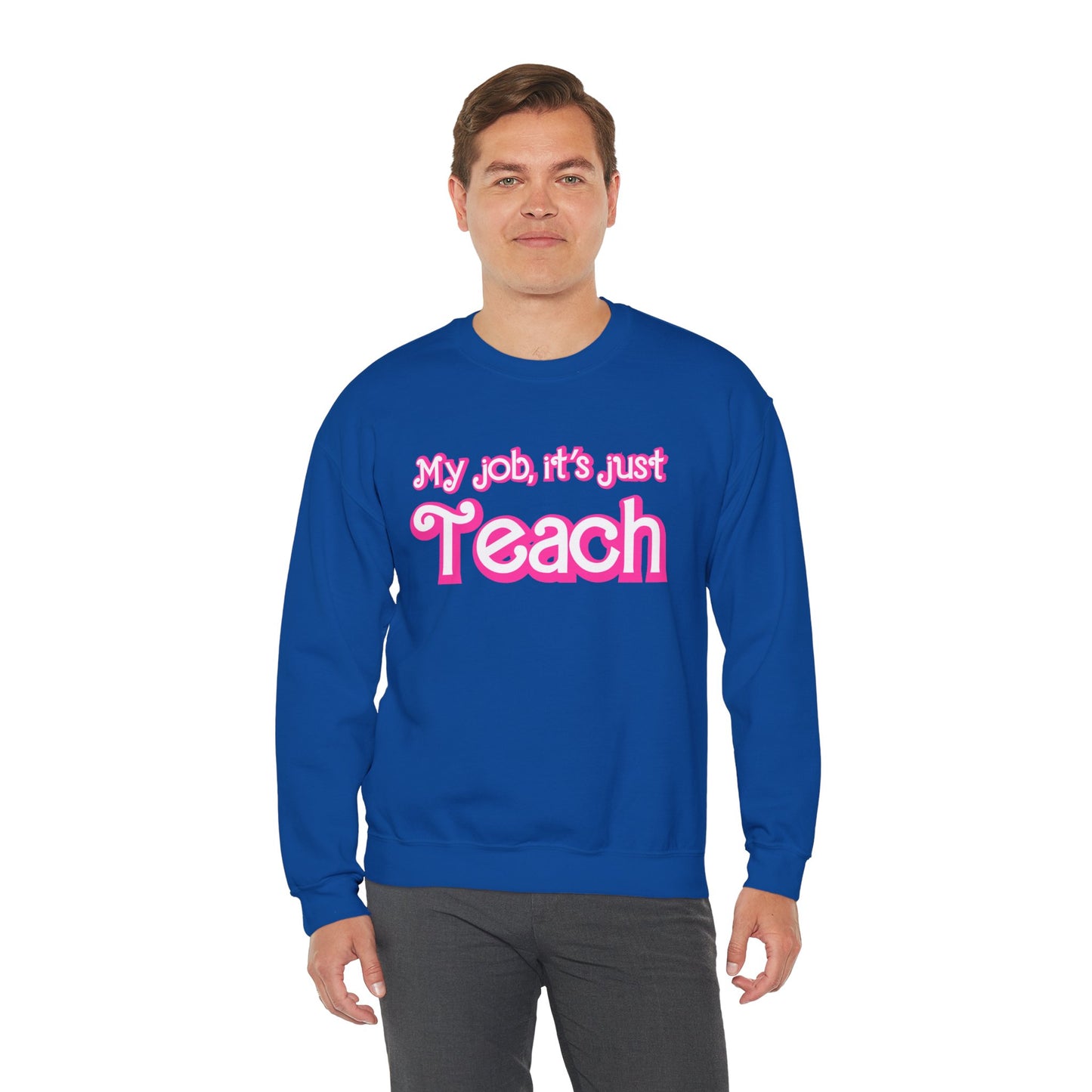 My Job is Teach Sweatshirt, Trendy Teacher Sweatshirt, Retro Back to school, Teacher Appreciation, Checkered Teacher Sweatshirt, S735